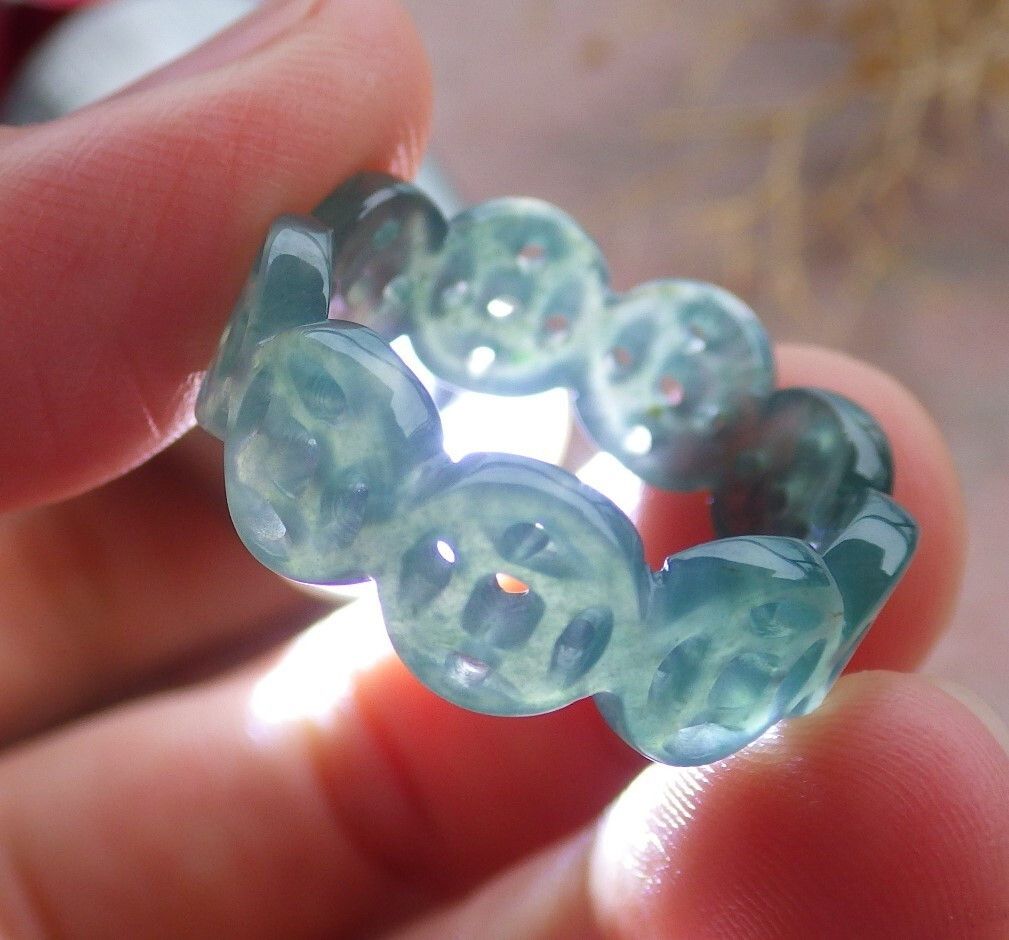Other 108635 VS Certified Jadeite Jade Ring OLD Money Circle NO.9 Size ONE SIZE - 9 Thumbnail