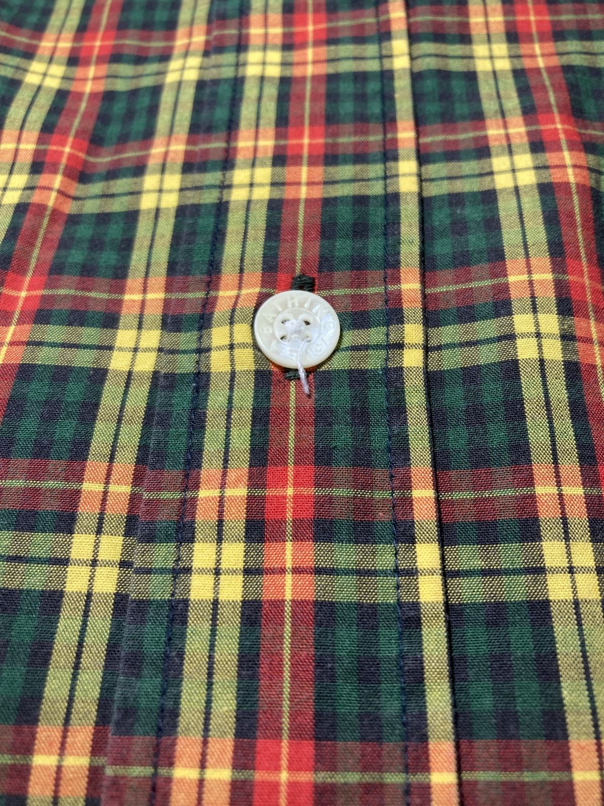 Bape 1996 Bape Plaid Green Red Button Down 90s Ape Logo OG Nigo Size US M / EU 48-50 / 2 - 4 Thumbnail