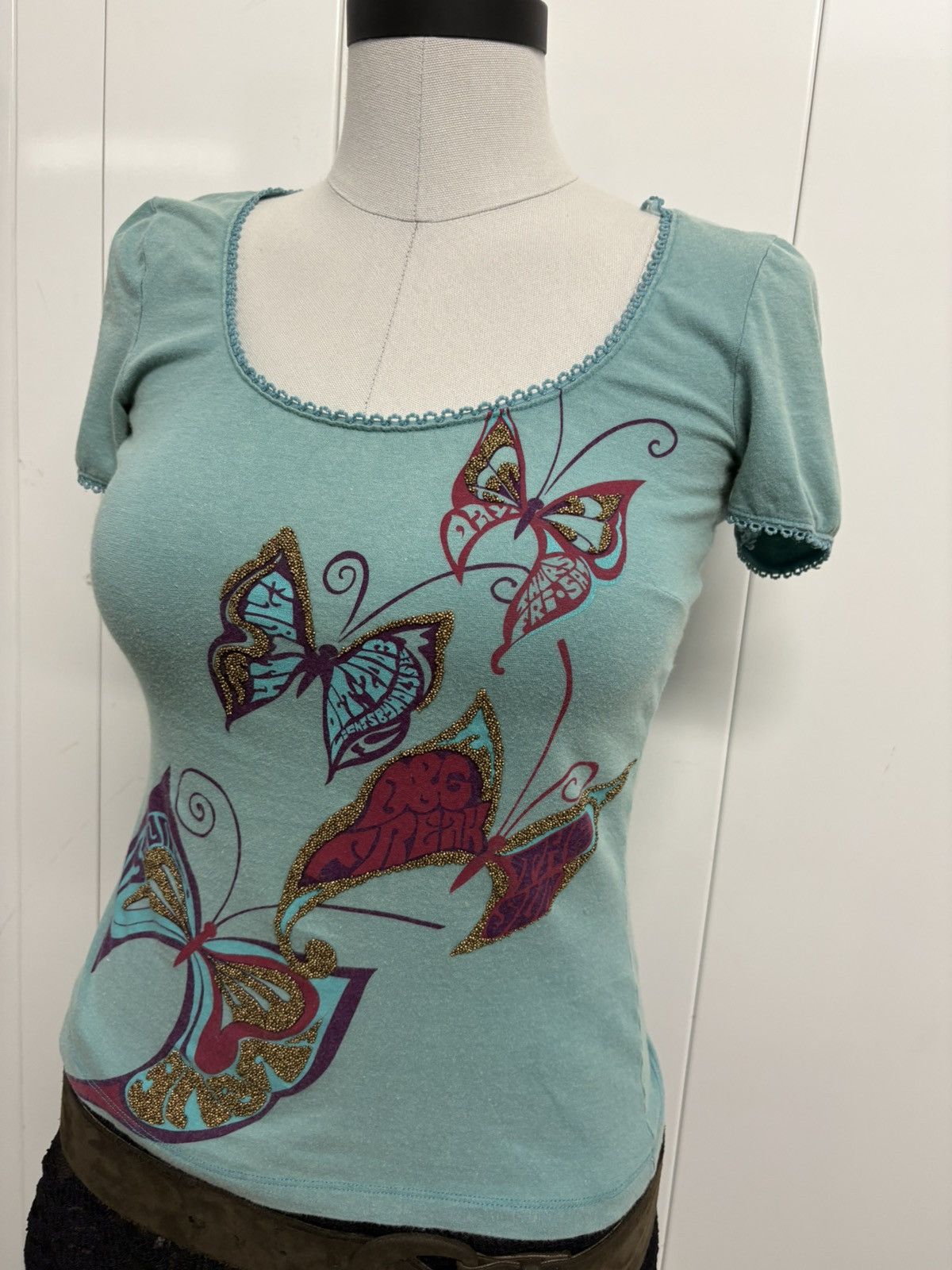 Dolce & Gabbana Dolce & Gabbana beaded butterfly milkmaid top Size XS / US 0-2 / IT 36-38 - 5 Thumbnail