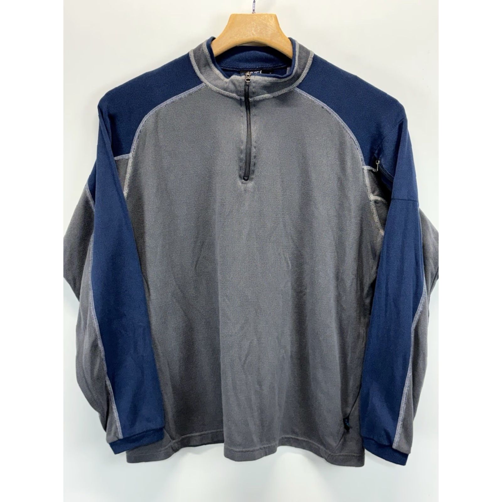 Layer 8 Kuhl Technikore 1/4 Zip Pullover Long Sleeve Mens M Base Layer Blue Gray Size US M / EU 48-50 / 2 - 2 Thumbnail