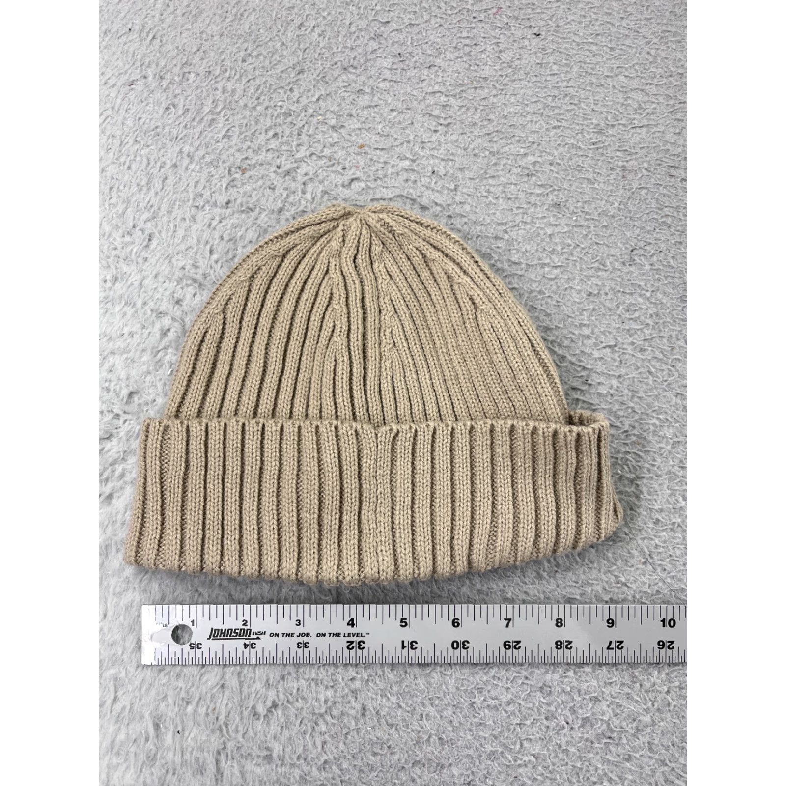DKNY DKNY Beanie Hat Womens One Size Beige Ribbed Knit 100% Acrylic Snow Ski Theme Beanie Womens 90s (if applicable) Mens Size ONE SIZE - 3 Thumbnail