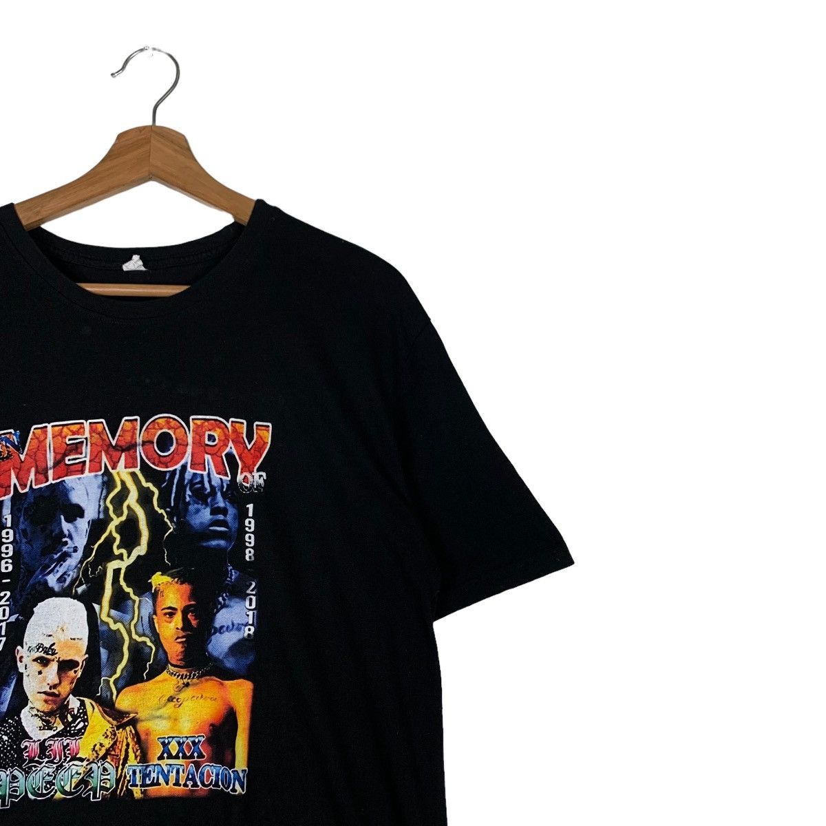 Rap Tees IN MEMORY LIL PEEP & XXX TENTACION PRINTED TEE #0270-C12 Size US L / EU 52-54 / 3 - 6 Thumbnail