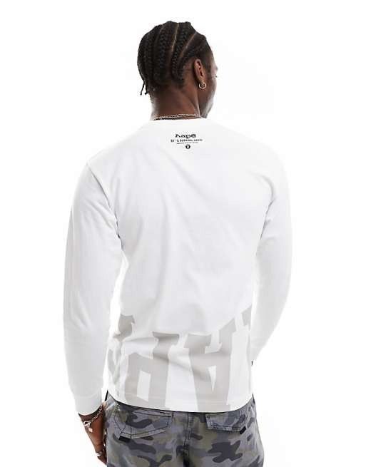 Aape Aape By A Bathing Ape Logo Long Sleeve T-shirt w/ Back Print Size US M / EU 48-50 / 2 - 2 Thumbnail