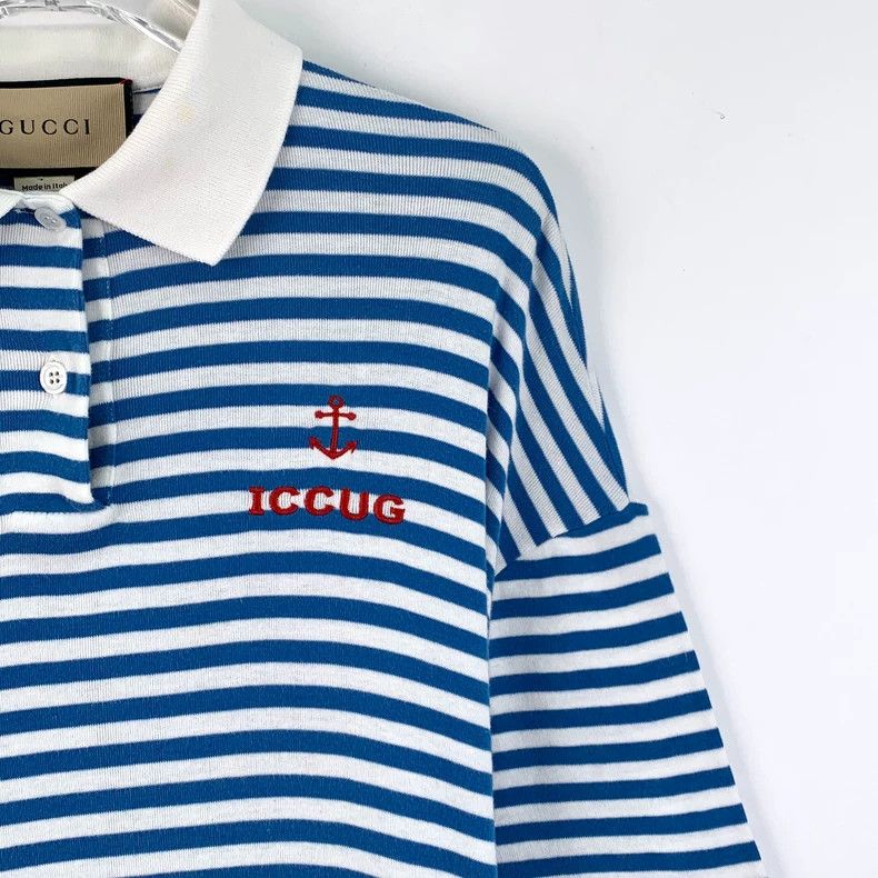 Gucci Gucci Color-blocked striped anchor letter embroidery cotto Size US XS / EU 42 / 0 - 3 Thumbnail