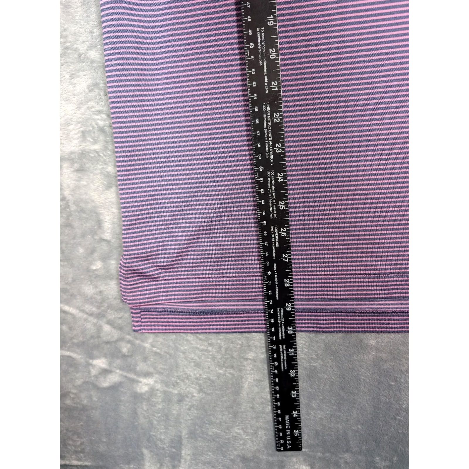 Peter Millar VINTAGE Peter Millar Polo Shirt Mens XL Purple Striped Summer Comfort Golf YPO Southern Size US XL / EU 56 / 4 - 2 Thumbnail