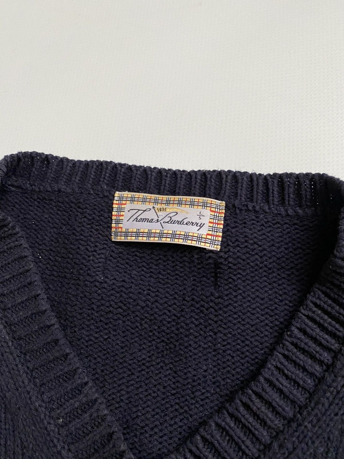 Burberry THOMAS BURBERRY VINTAGE KNIT SWEATER MINI LOGO Size US L / EU 52-54 / 3 - 6 Thumbnail