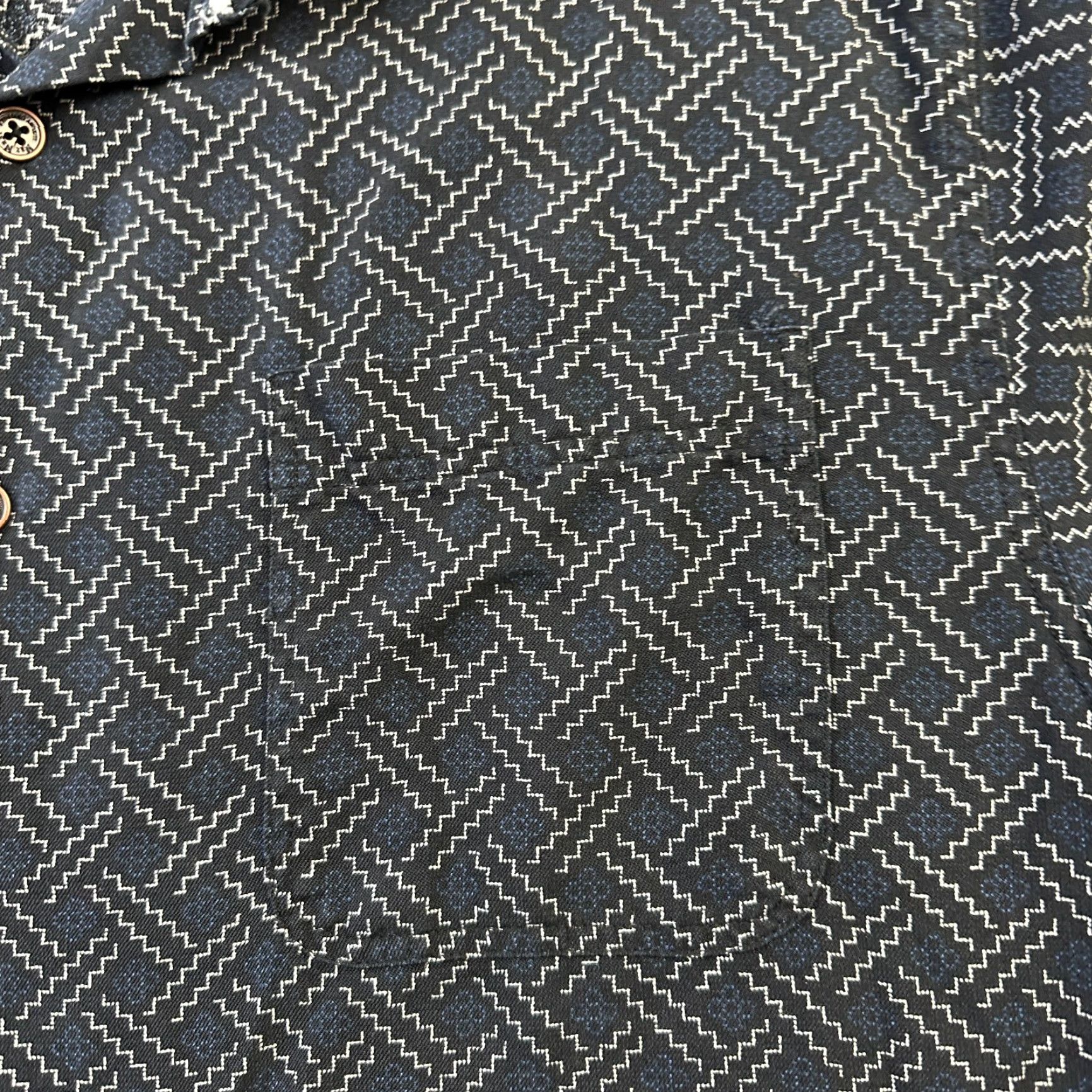Nat Nast VINTAGE Nat Nast Shirt Mens M Blue Camp Casual Bowling Silk Blend Geometric Size US M / EU 48-50 / 2 - 4 Thumbnail