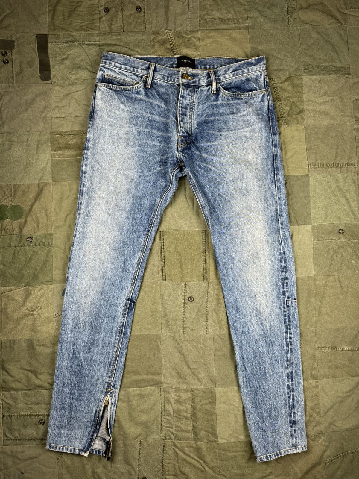 Fear of God Slim-fit Ankle Zip Jeans Size US 35 - 1 Thumbnail