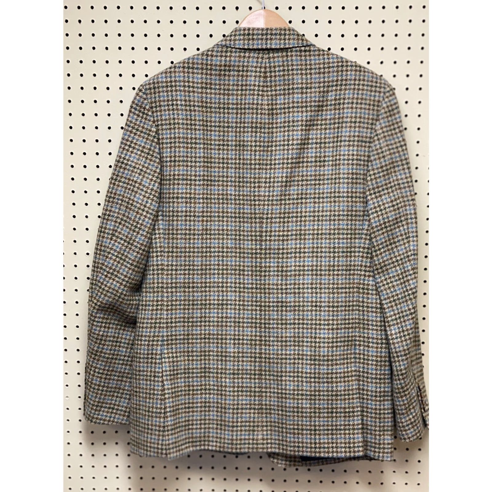 Vineyard Vines Vineyard Vines Sport Coat Jacket Men 42L Wool Houndstooth Check Two-Button Notch Lapel Brown Tan Aqua Green Multicolor 42L Size US XS / EU 42 / 0 - 2 Thumbnail