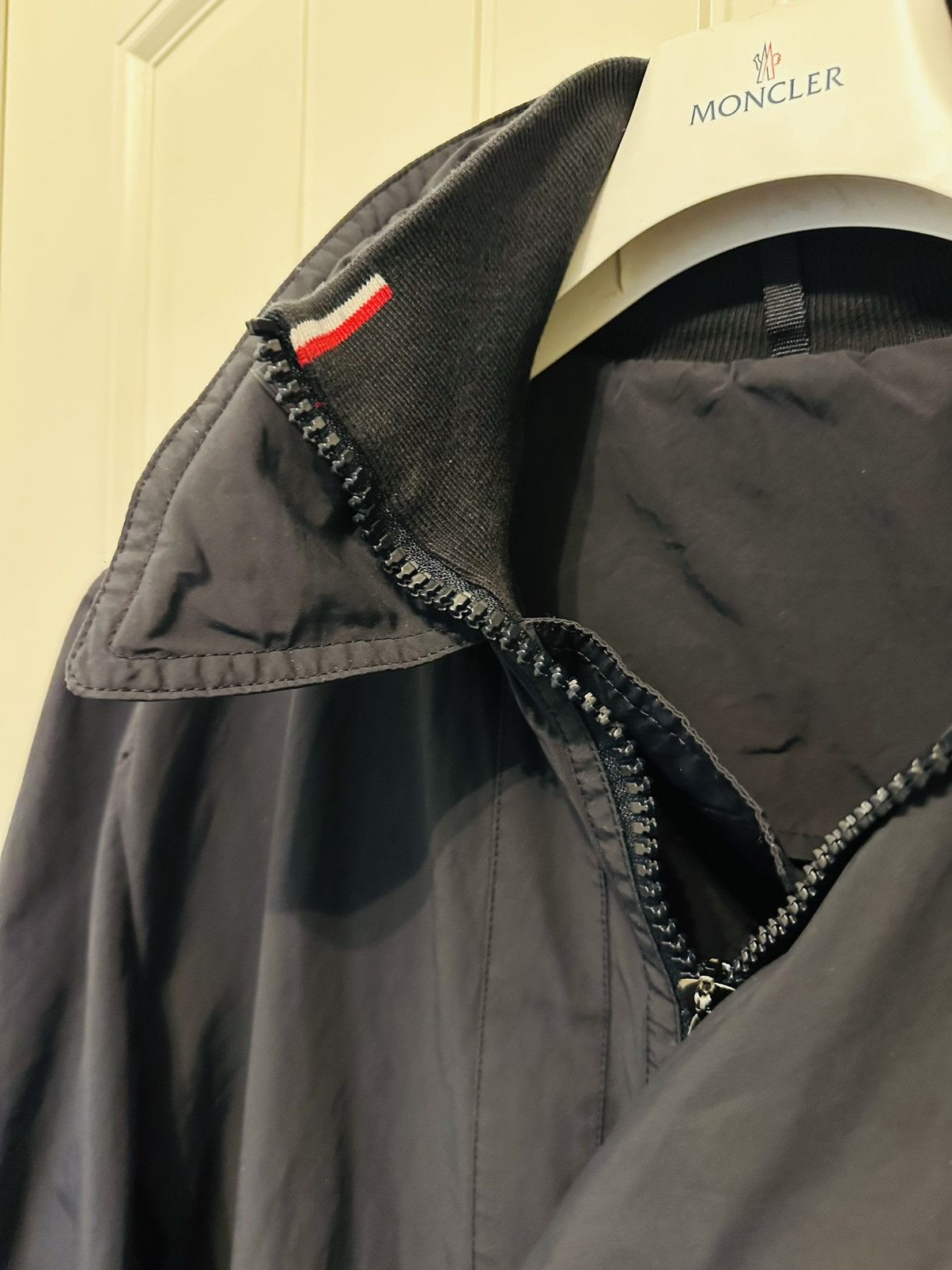 Moncler × Palm Angels Moncler Gobert Giubbotto Navy Men’s Dbl Breasted Size 6 Size US XL / EU 56 / 4 - 4 Thumbnail