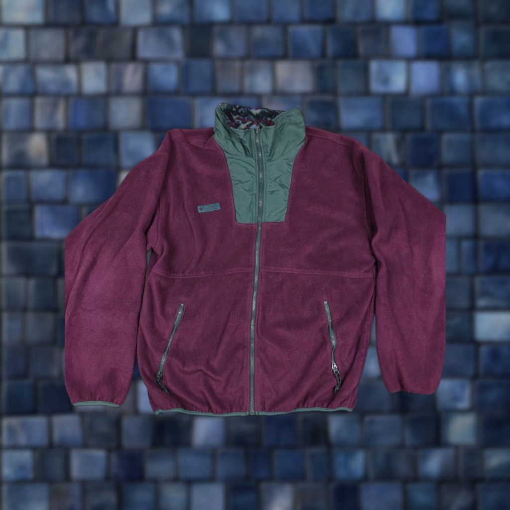 Vintage VINTAGE Columbia Jacket Mens XL Purple Fleece Full Zip Lined Pockets 90s Size US XL / EU 56 / 4 - 1 Thumbnail
