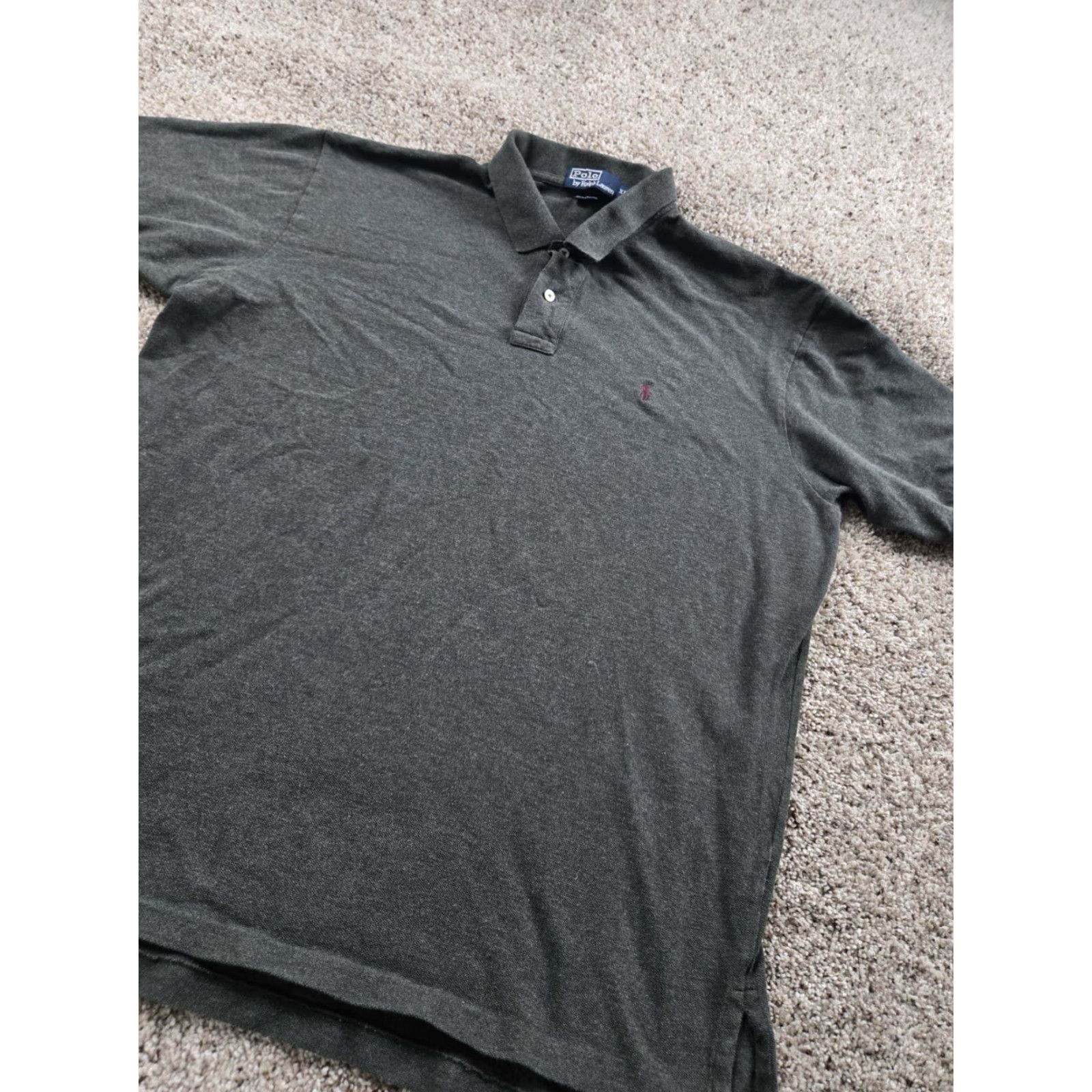 Polo Ralph Lauren Polo Ralph Lauren Polo Shirt Mens XL Gray Short Sleeve Cotton Pullover Size US XL / EU 56 / 4 - 2 Thumbnail