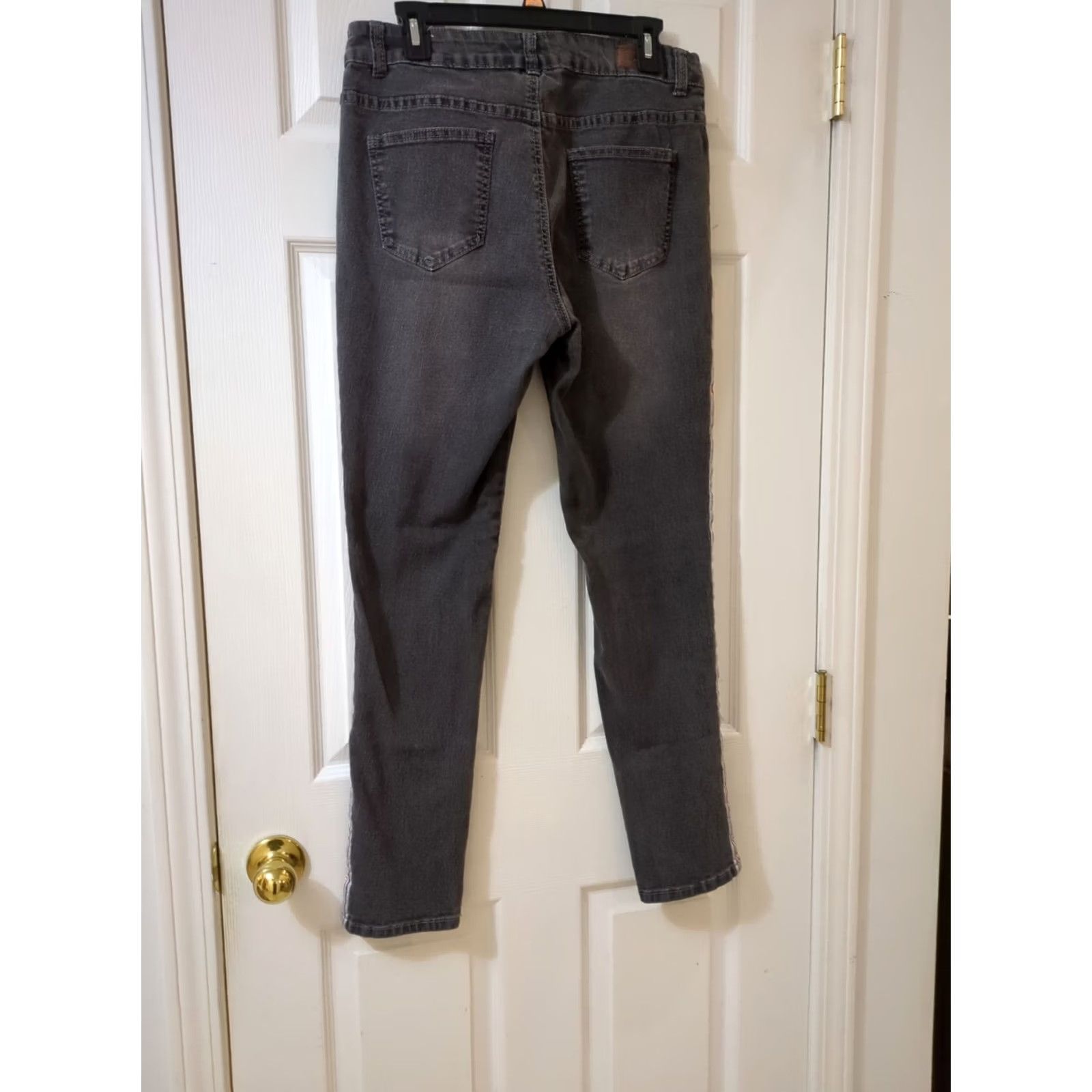Denime Denim and Rivets Jeans Women's Size 16 Gray Straight Denim 39 in Waist - Regular - Women Size 26" / US 2 / IT 38 - 5 Thumbnail