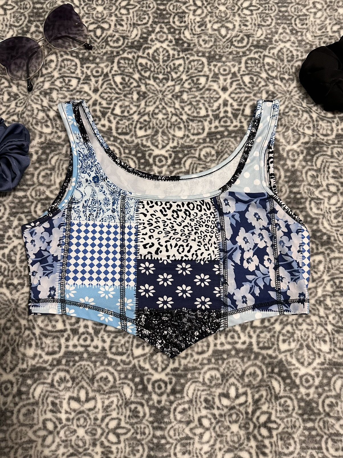 Other Romwe Blue Patchwork Size M Size M / US 6-8 / IT 42-44 - 2 Thumbnail
