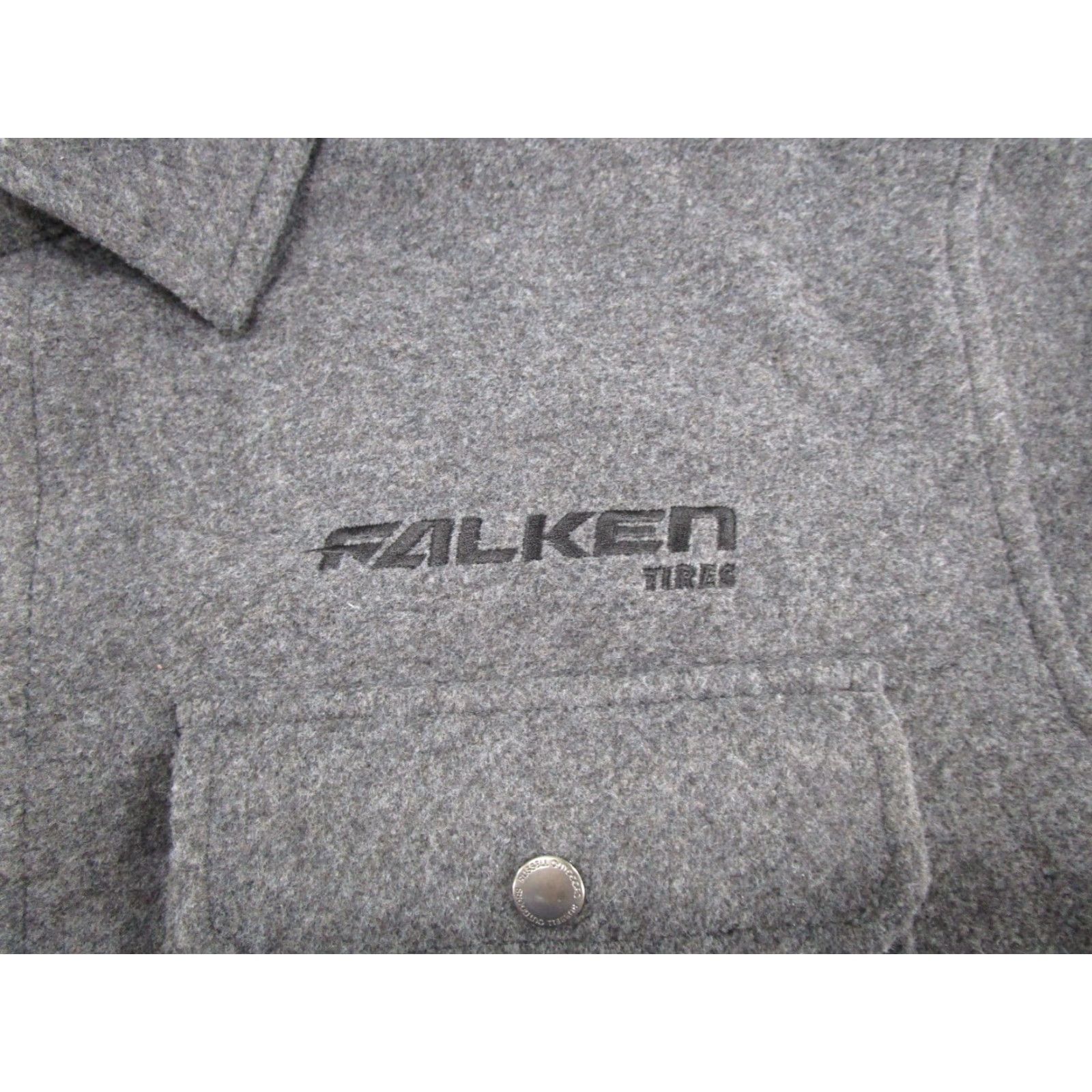 FALKE Russell Outdoors Shirt Shacket XL Gray Cotton Flannel Jacket Snap Up Mid-Length Lined Vintage: No Size US XL / EU 56 / 4 - 3 Thumbnail