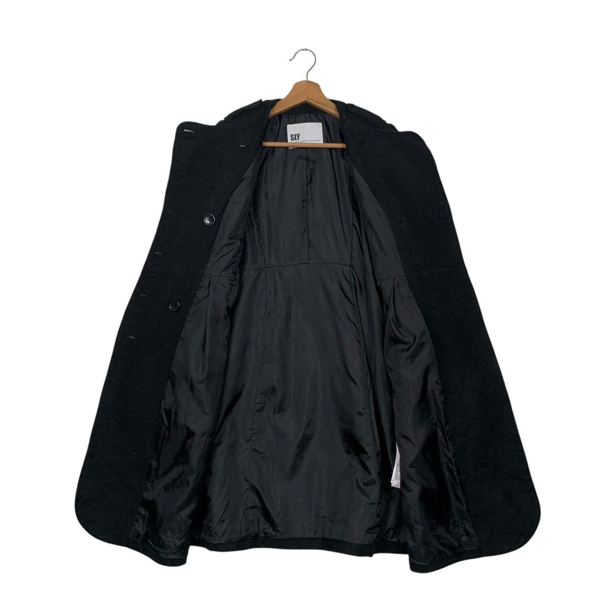 Japanese Brand SLY Double Breasted Overcoat #2457-C110 Size S / US 4 / IT 40 - 10 Thumbnail