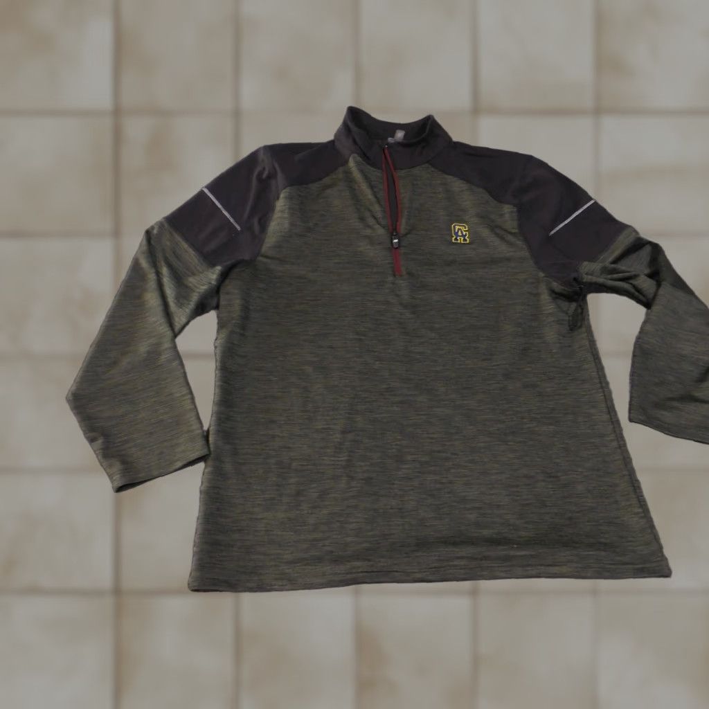 SKECHERS Skechers Performance Pullover Mens 2XL Olive Black Half Zip GOTRAIL Long Sleeve Shirt Size US XXL / EU 58 / 5 - 1 Thumbnail