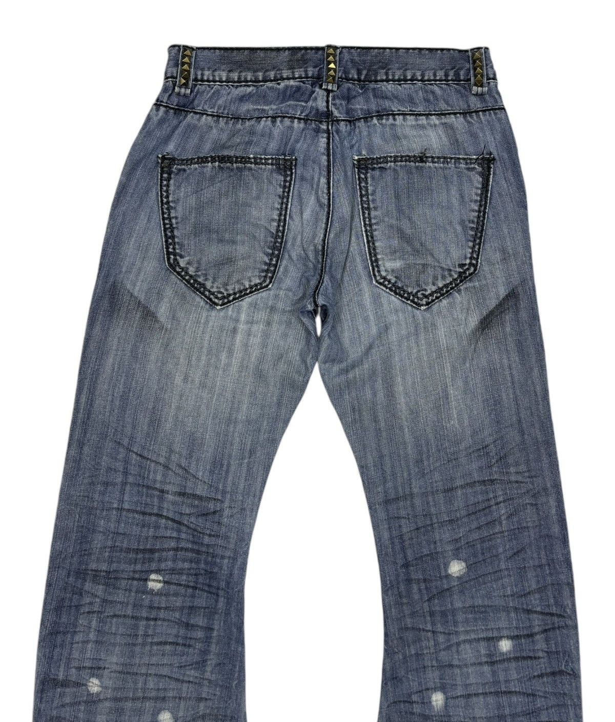 If Six Was Nine RARE🔥OBELISK STYLE LUXURY GENDER CURVED FLARE JEANS Size US 28 / EU 44 - 6 Thumbnail