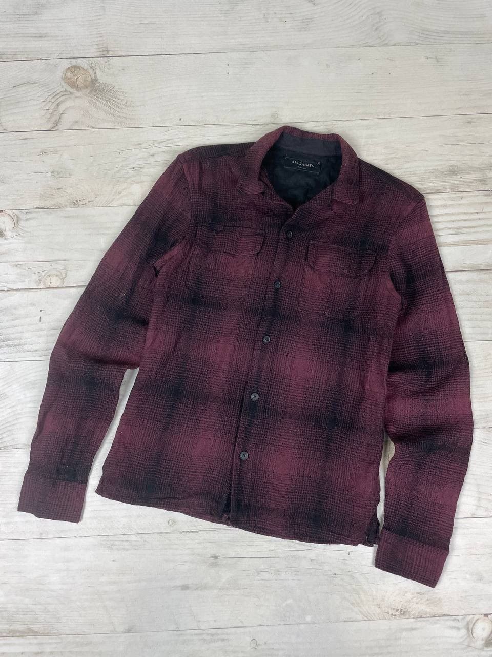 Allsaints Vintage Allsaints Decatur Wool Shirt Buttons UP Y2K Size US XS / EU 42 / 0 - 1 Thumbnail