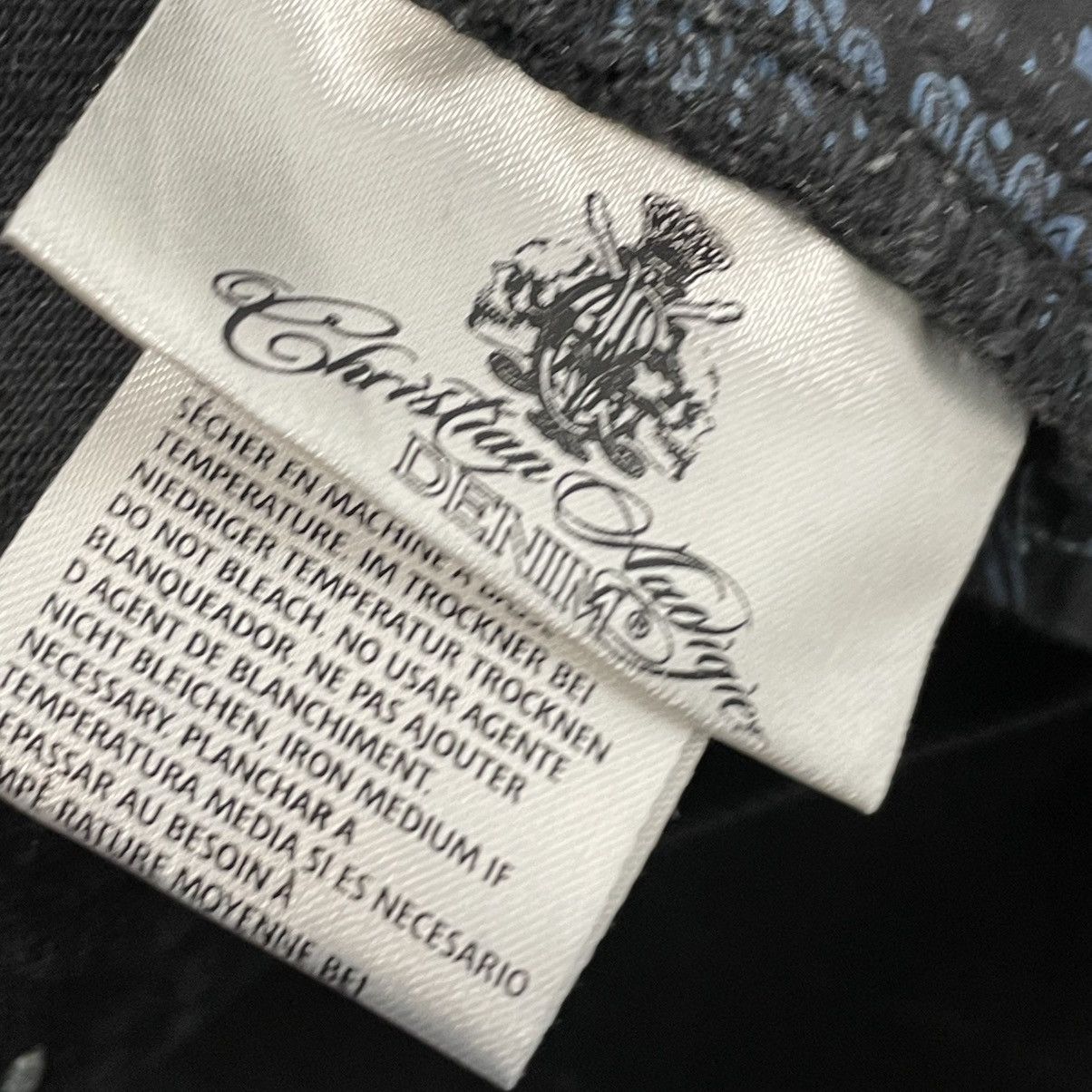 Christian Audigier Vintage Christian Audigier Big Logo Embroidered Baggy Jeans Size US 34 / EU 50 - 11 Thumbnail