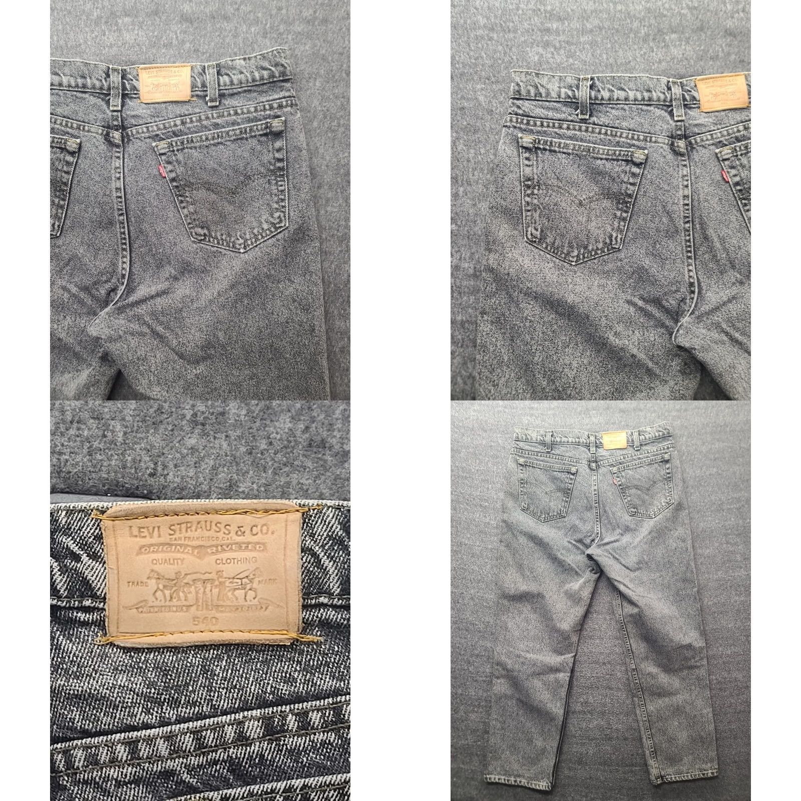 Levi's VINTAGE Levi's 540 Jeans Mens 38x30 Regular Fit Straight Leg Acid Wash USA Black Jeans Men Regular 540 Levi's 540 USA Black 90s Style Size US 38 / EU 54 - 9 Thumbnail