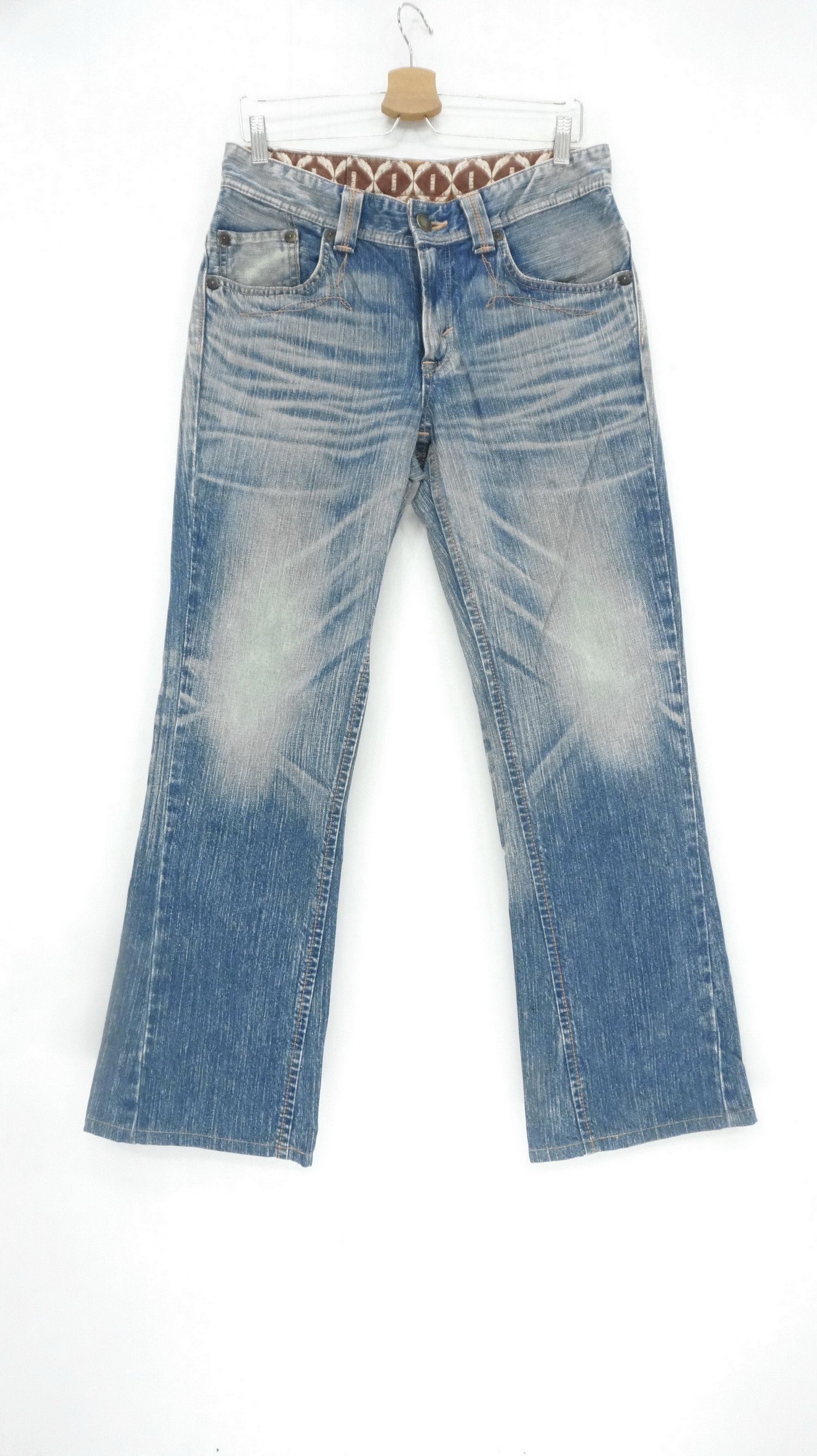 Japanese Brand Edwin XVS Japan Flared Bootcut Clawmark Jeans Size US 31 - 3 Thumbnail