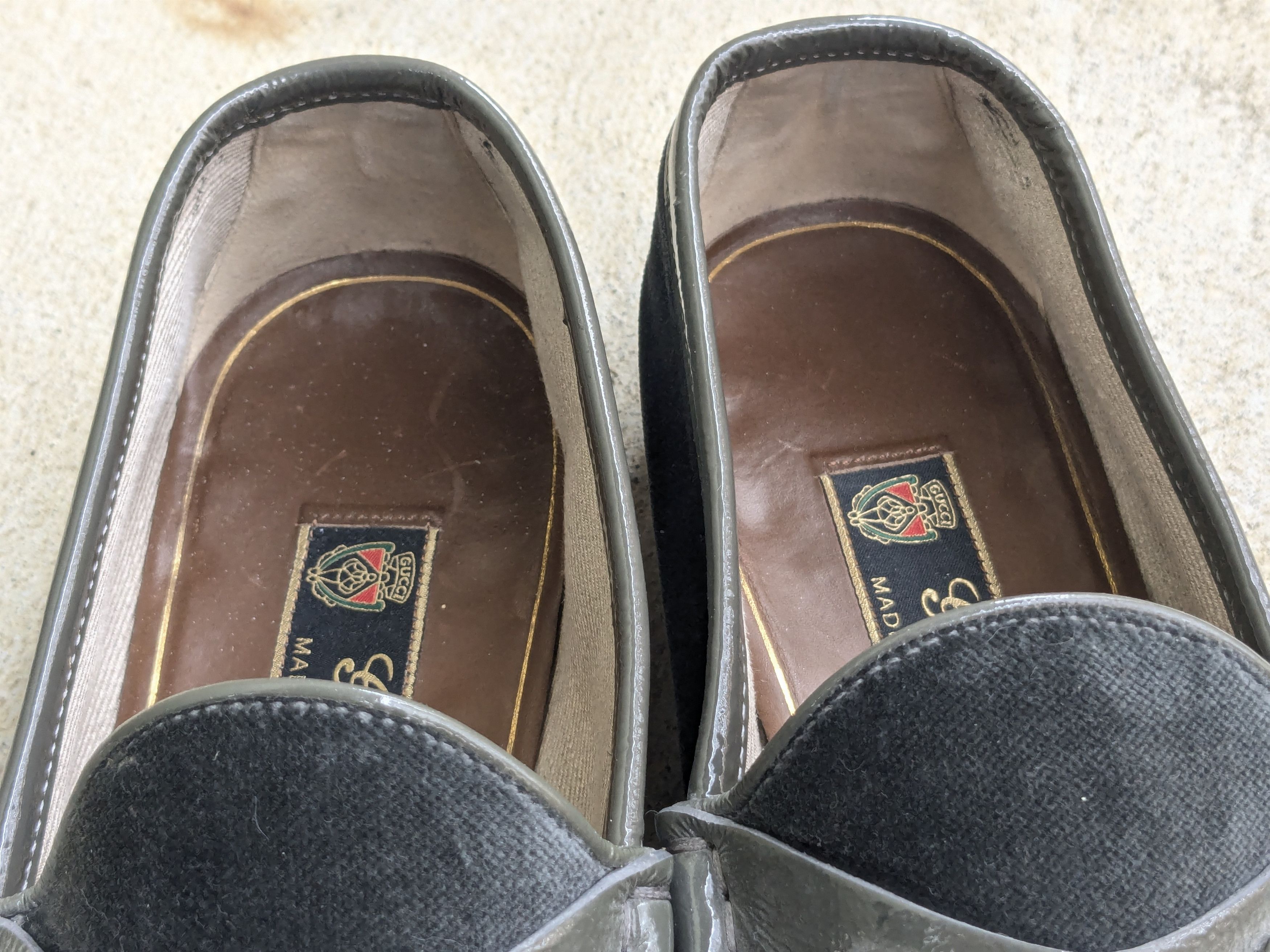 Gucci Gucci Horsebit Loafers Gray Velvet Patent Leather 9.5 Size US 9.5 / EU 42-43 - 4 Thumbnail