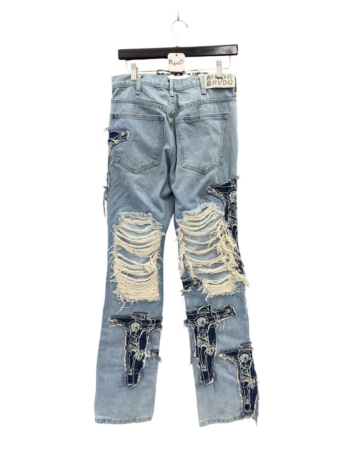 Who Decides War Who Decides War Embroidered Blue Jeans Size US 30 / EU 46 - 4 Thumbnail