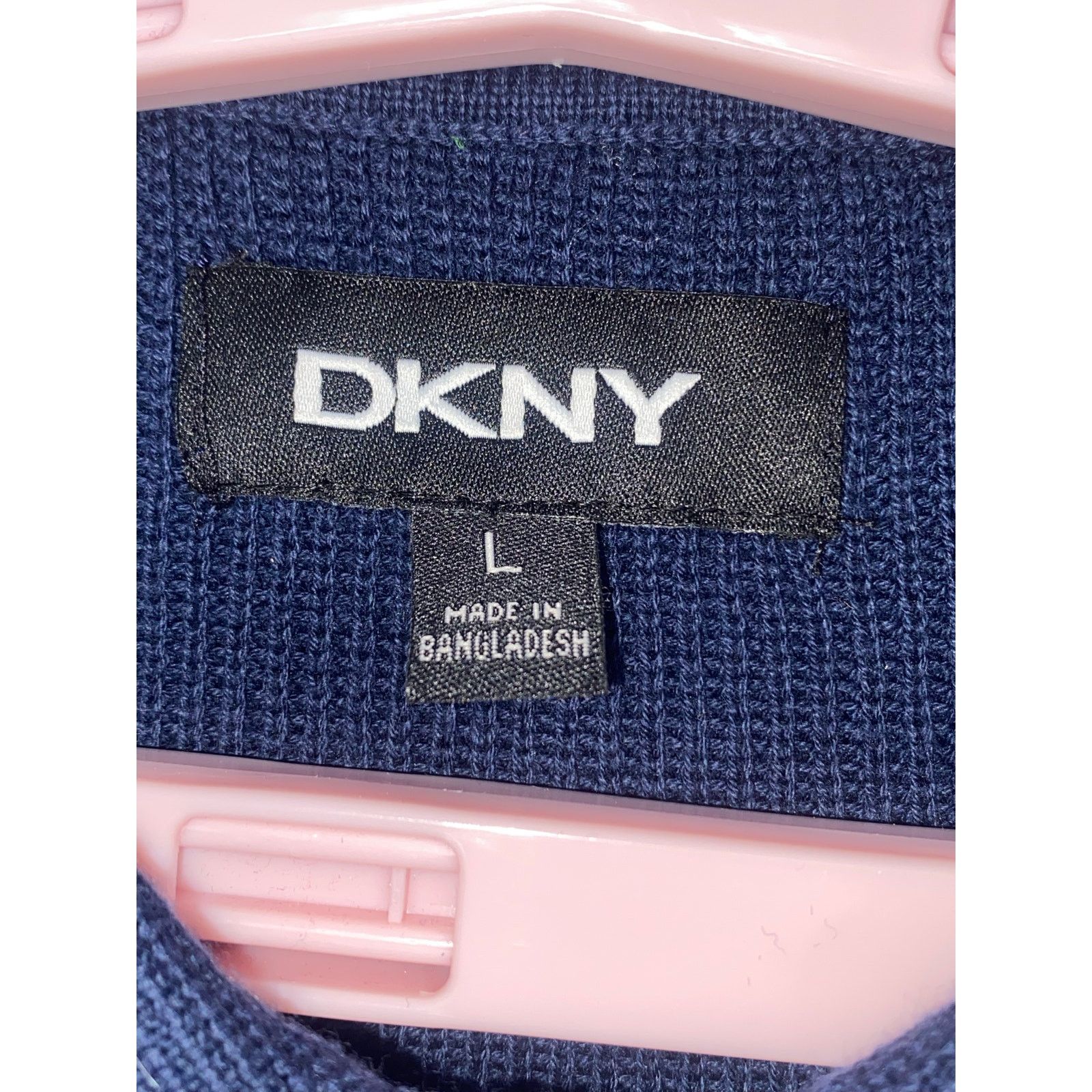 DKNY DKNY Men’s Sweater Polo Shirt Navy 100% Cotton Short Sleeve Size US L / EU 52-54 / 3 - 3 Thumbnail