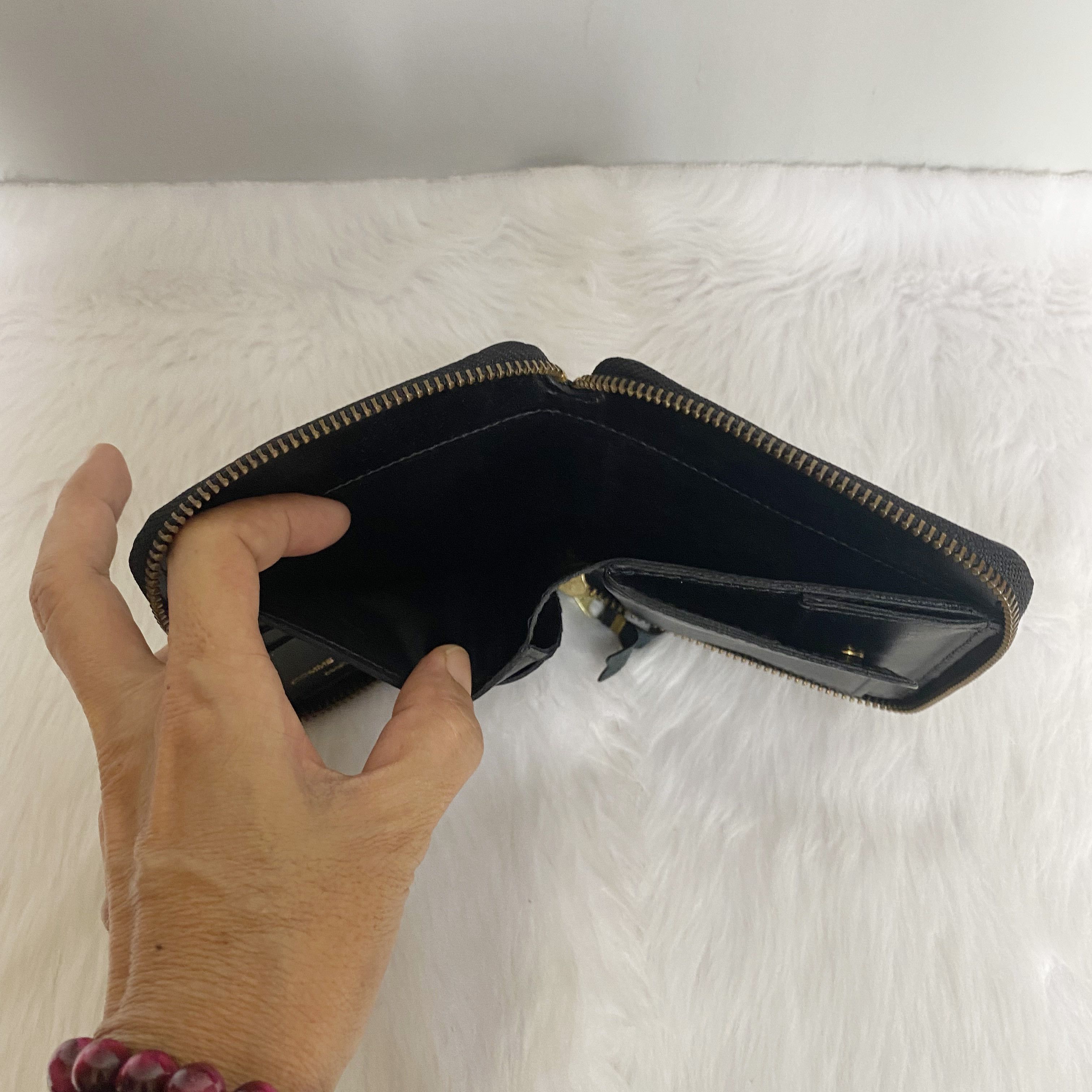 Comme des Garcons COMME DES GARCONS Black Alphabet Calf Leather Zip Wallet Size ONE SIZE - 9 Thumbnail