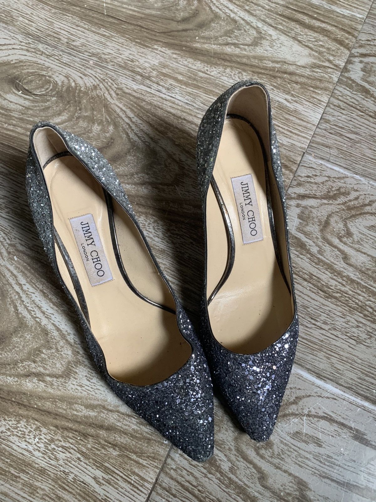 Jimmy Choo Jimmy Choo Romy Heels in Blue Silver tones Size US 9 / IT 39 - 1 Thumbnail