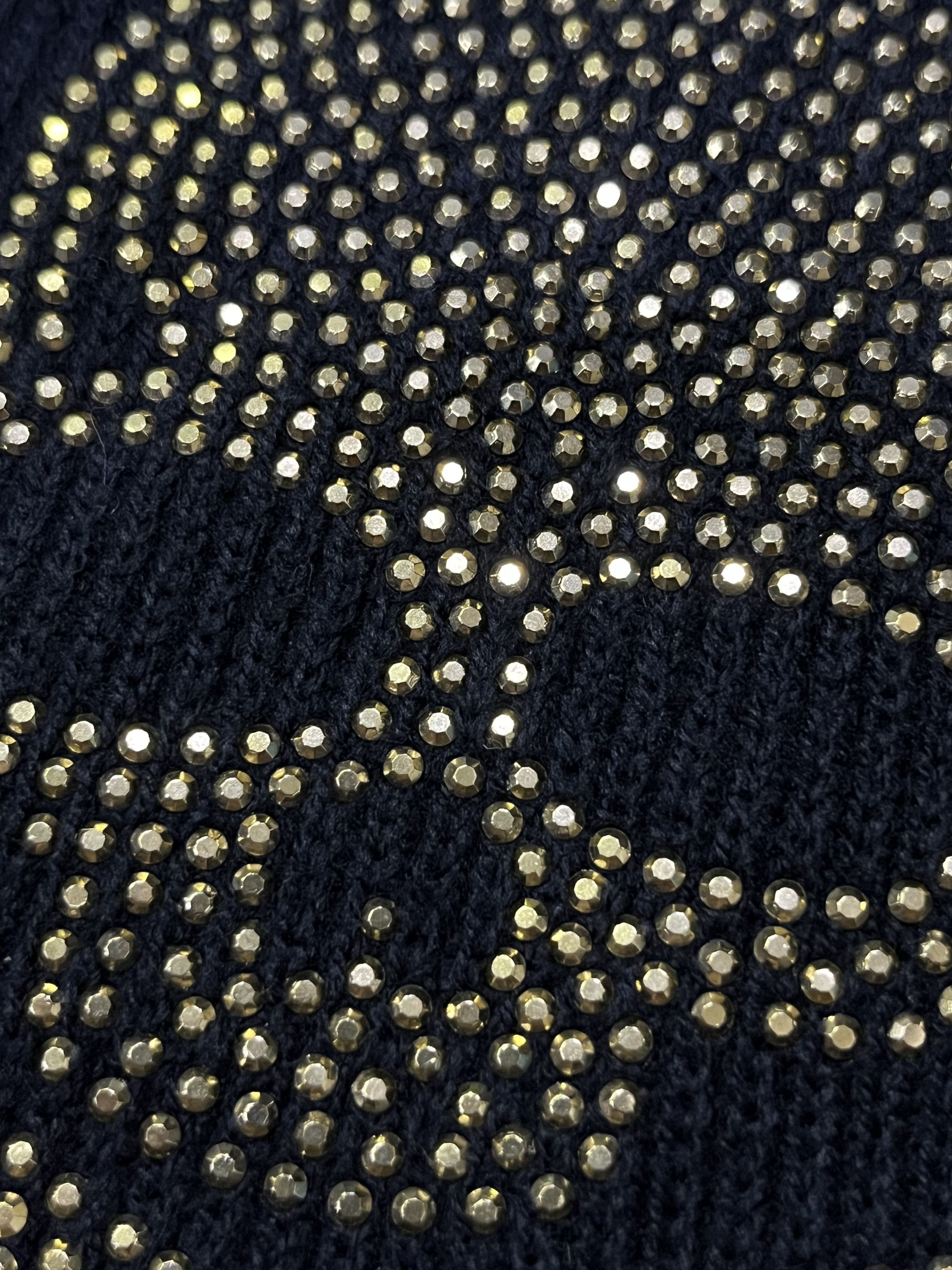 Japanese Brand 💀✨ Vintage Punk Rhinestone Skull Beanie Chrome Hearts Vibe Size ONE SIZE - 4 Thumbnail