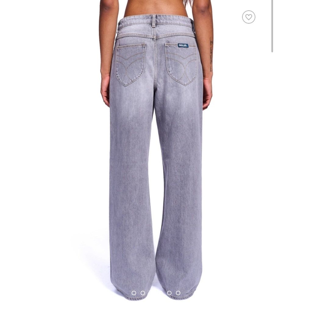 Designer NWT Rolla’s Kate Baggy Jeans Stone Grey 27 $149 – Sold Out Size 27" / US 4 / IT 40 - 4 Thumbnail