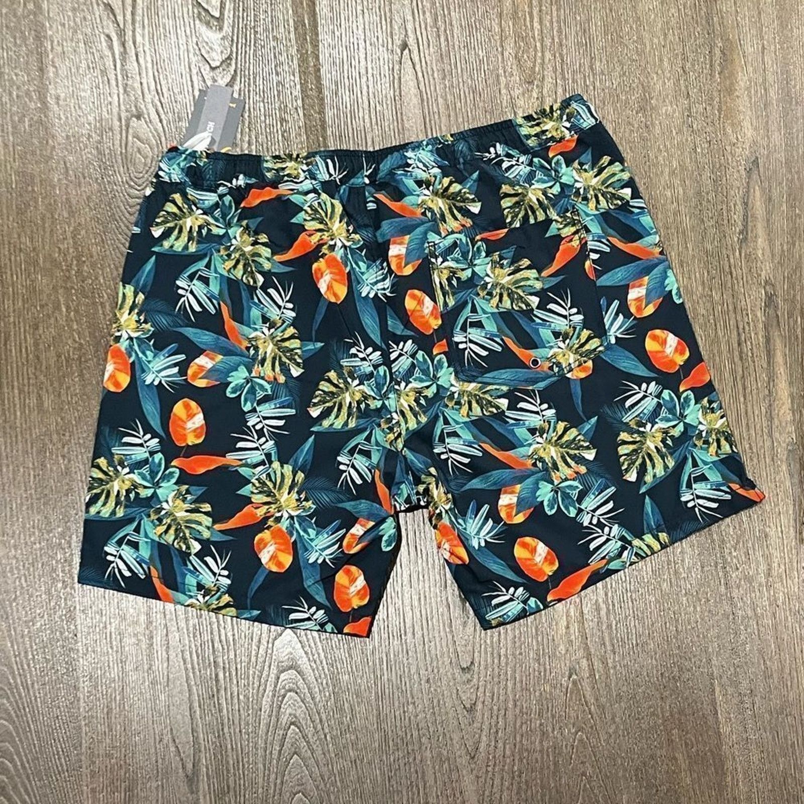 Vintage NWT Johnny Bigg Jungle Leaf Stretch Swim Short Size 36/L Size US 31 - 5 Thumbnail