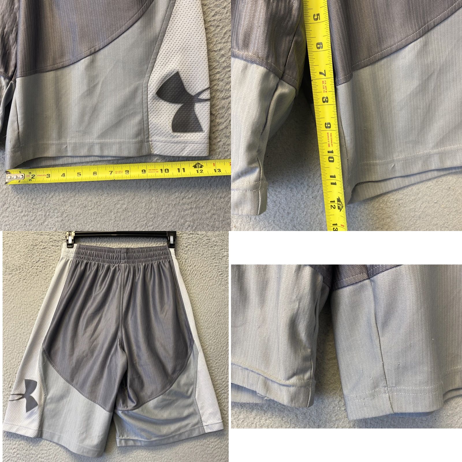 Under Armour Under Armour Shorts Adult Small Gray Basketball Running 37-66 Men Athletic S Gray Basketball 37-66 Mens Size US 29 - 8 Thumbnail