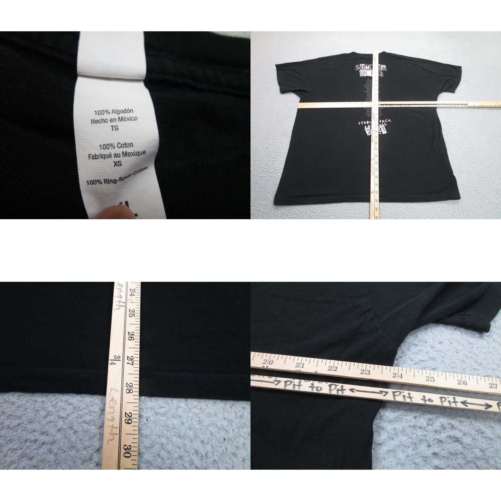 Tultex Fall Out Boy Summer Tour Shirt 2021 Mens XL Black Rock Band Concert Tee Size US XL / EU 56 / 4 - 8 Thumbnail