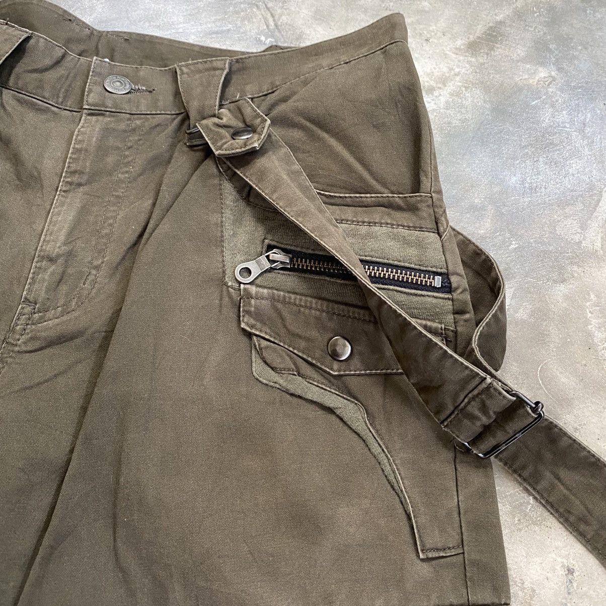 PPFM 2000s PPFM Cargo Punk Style Bondage Multipocket Pants Size US 30 / EU 46 - 4 Thumbnail