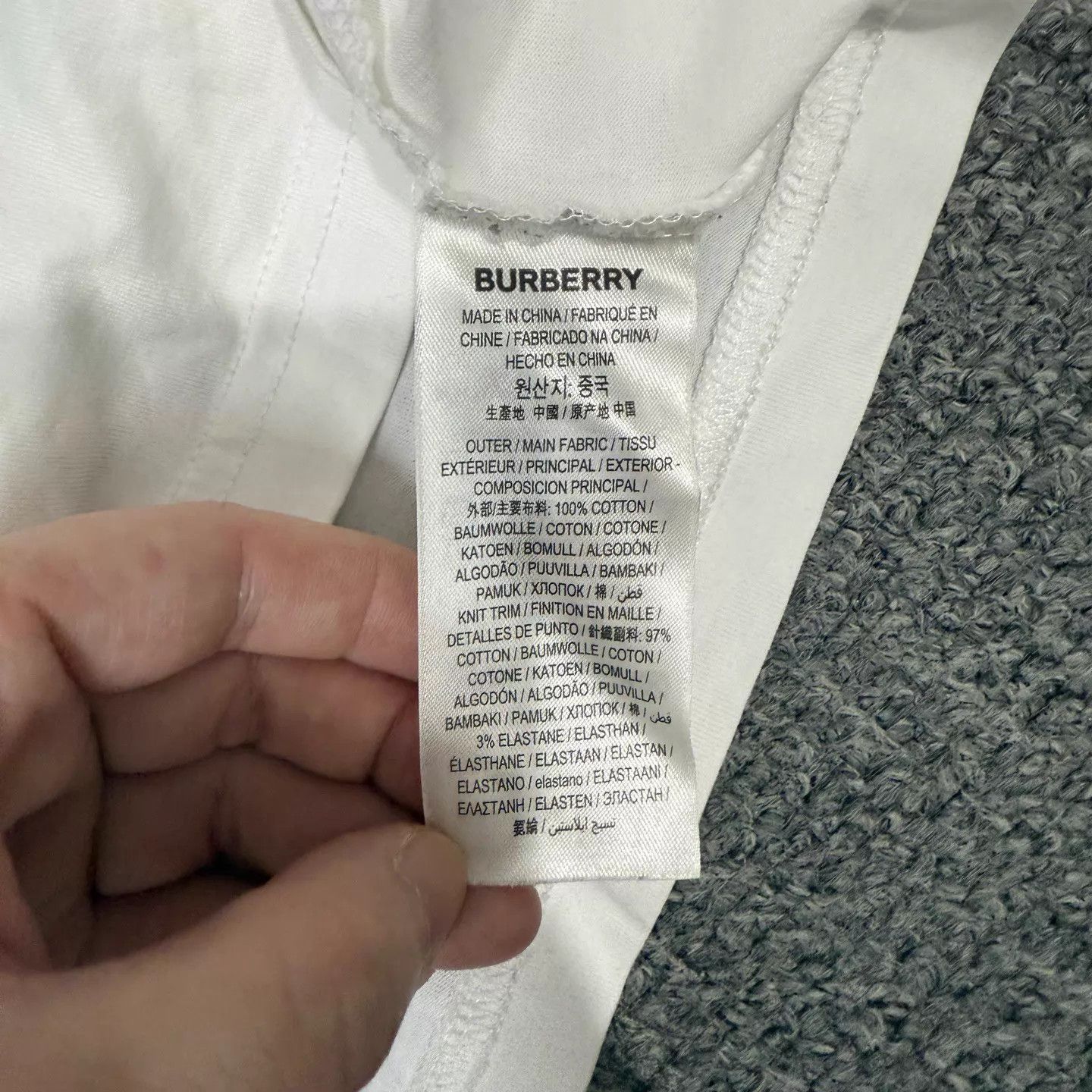 Burberry Burberry White TB Embroidered Logo SS Tee S 95 New Size US S / EU 44-46 / 1 - 4 Thumbnail