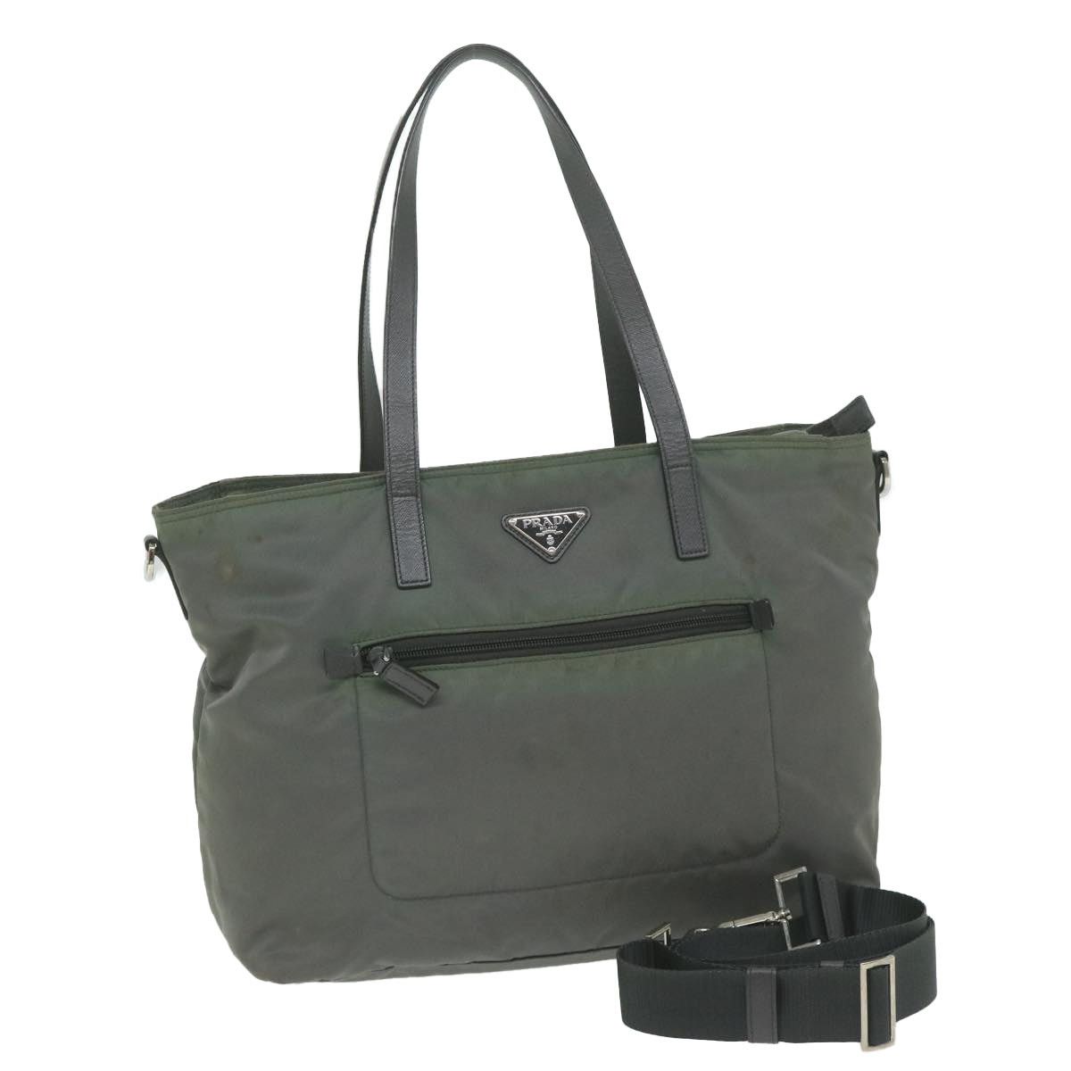 Prada PRADA Tote Bag Nylon Gray Size ONE SIZE - 1 Thumbnail