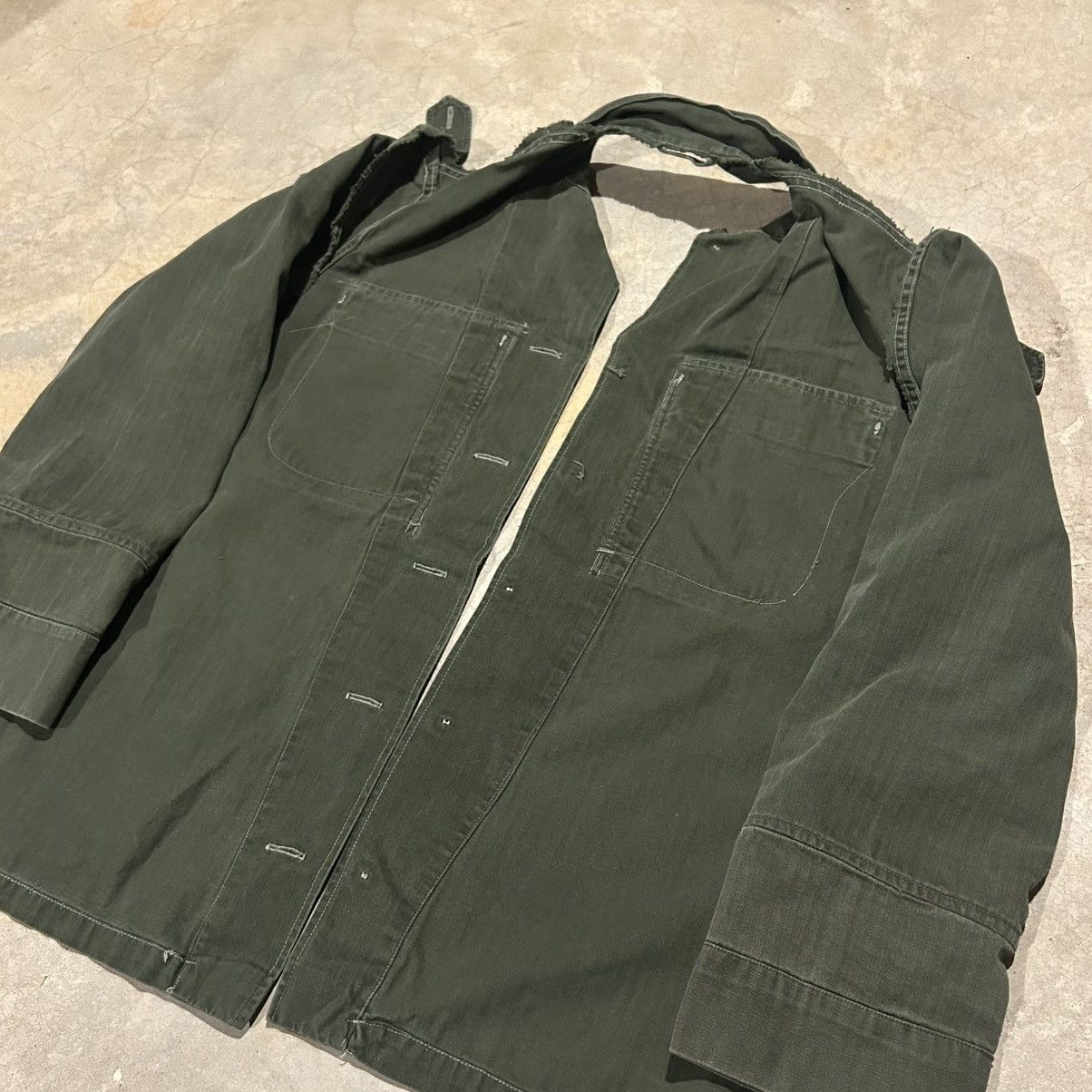 Vintage Vintage 1950s “Negative Space” Belgian HBT Military Shirt Size US M / EU 48-50 / 2 - 8 Thumbnail