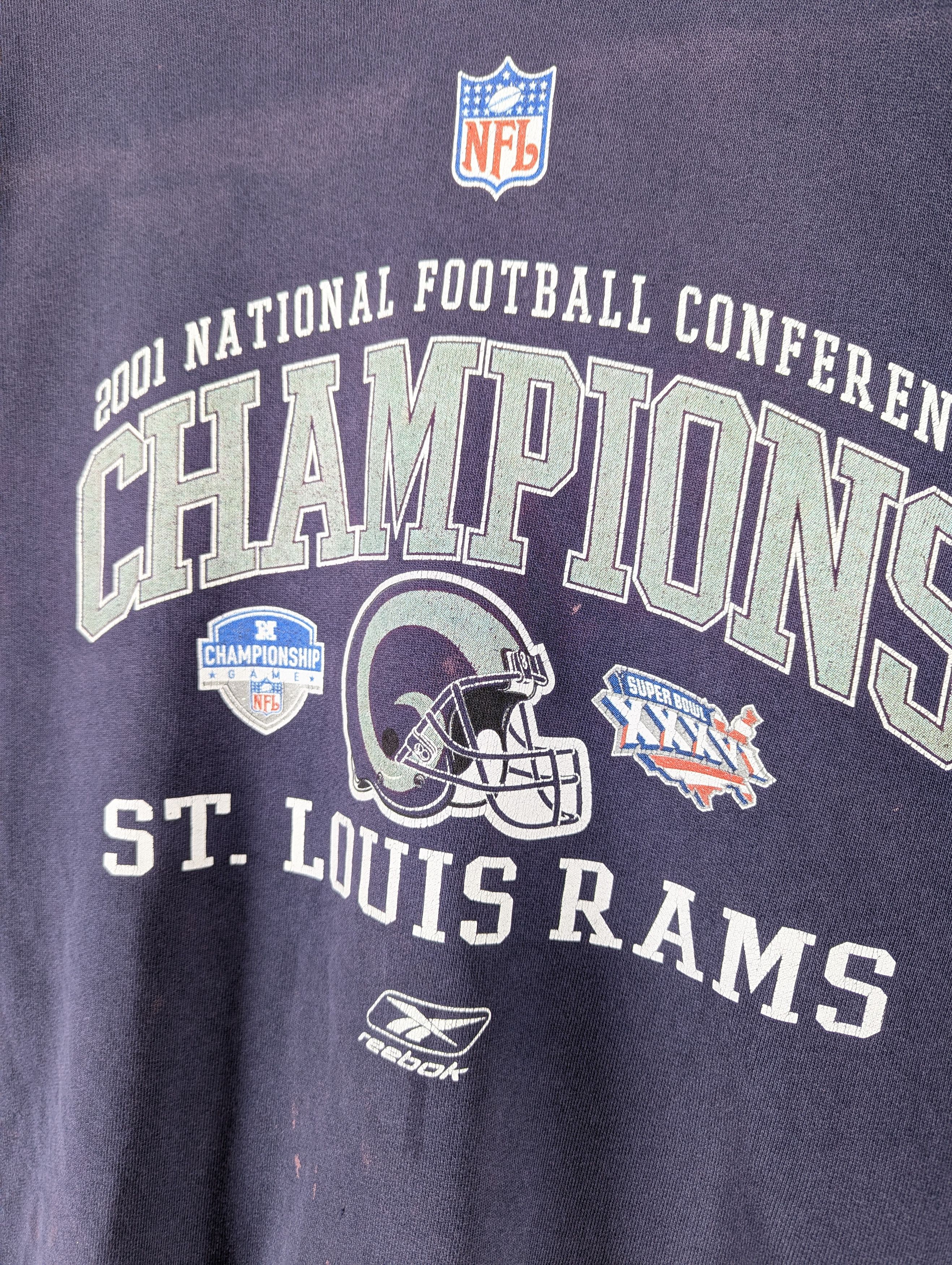 NFL Vintage Reebok NFL ST.Louis Ram Distressed Crewneck Size US L / EU 52-54 / 3 - 5 Thumbnail