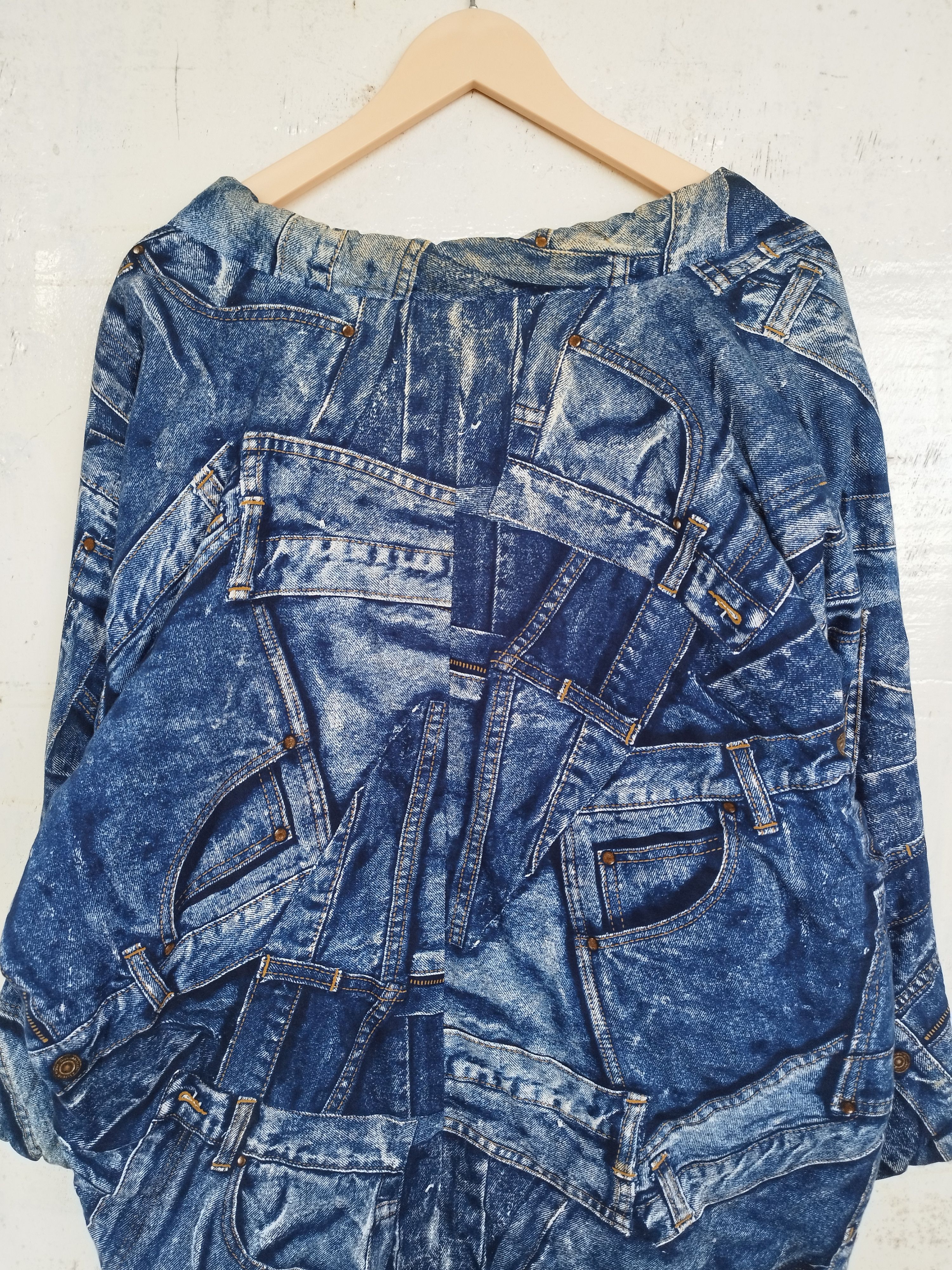 Vintage Vintage Japanese Kimono patchwork design jeans pocket Size US L / EU 52-54 / 3 - 4 Thumbnail