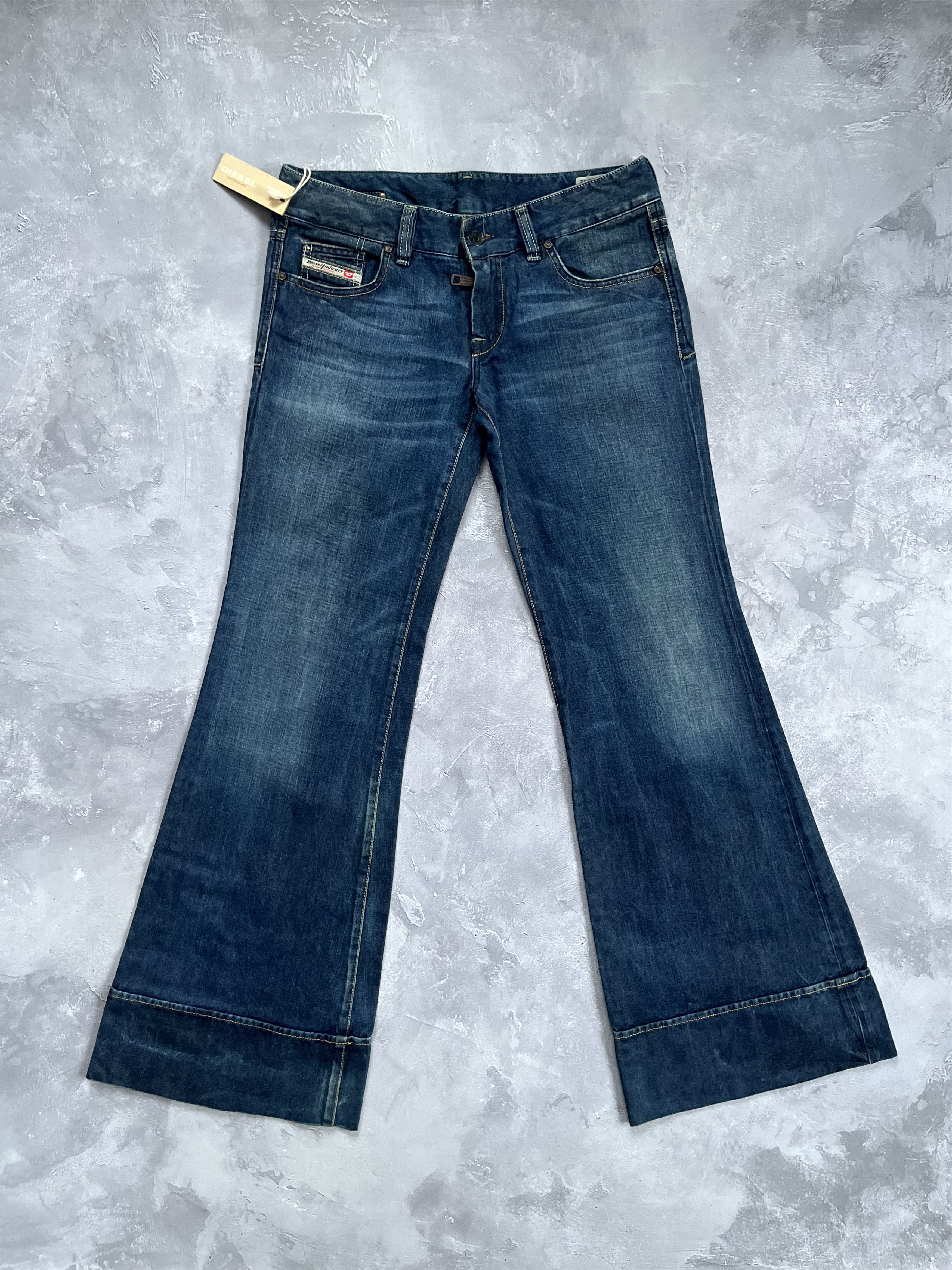 Diesel DIESEL PACEE BLUE JEANS Wide Leg Logo Embroidered Vintage Size 30" / US 8 / IT 44 - 2 Thumbnail