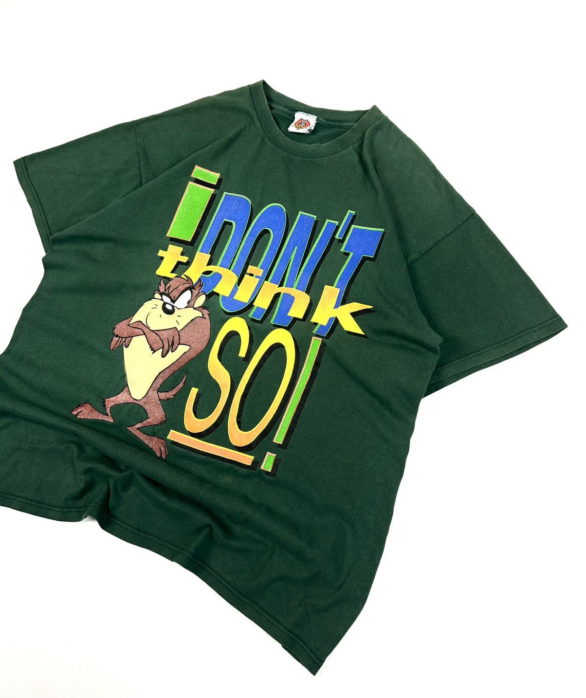 Warner Bros Vintage Warner Bros x Looney Tunes Green Taz Tee 1997 USA Size US L / EU 52-54 / 3 - 5 Thumbnail