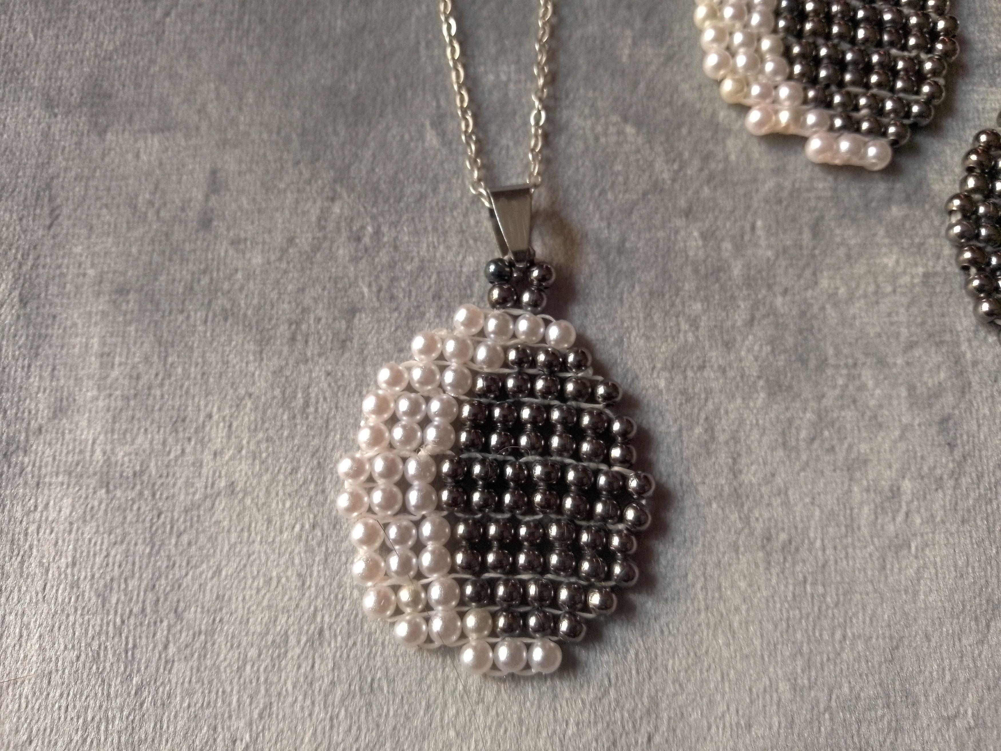 Handmade Necklace pendant, earrings Moon. Elegant Size ONE SIZE - 4 Thumbnail
