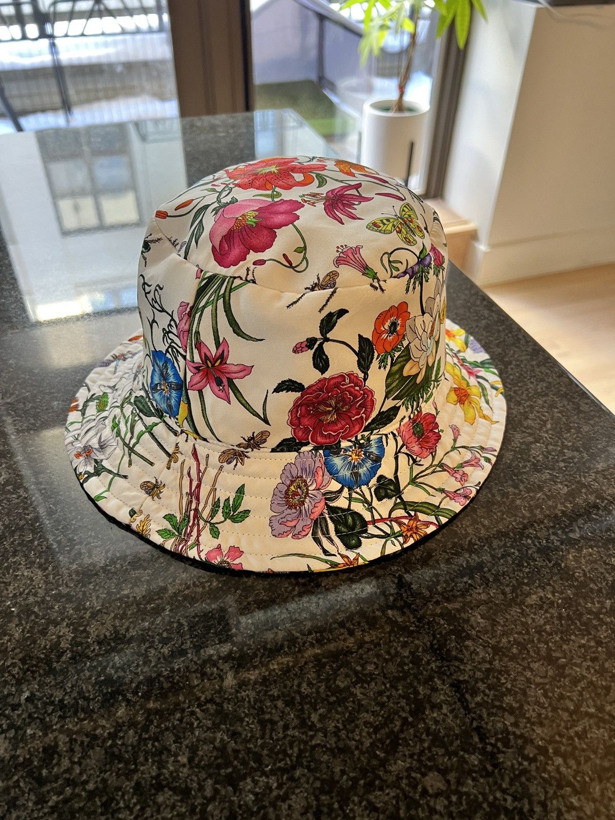 Gucci Gucci Resort Exclusive Floral Reversible Bucket Hat Size ONE SIZE - 2 Thumbnail