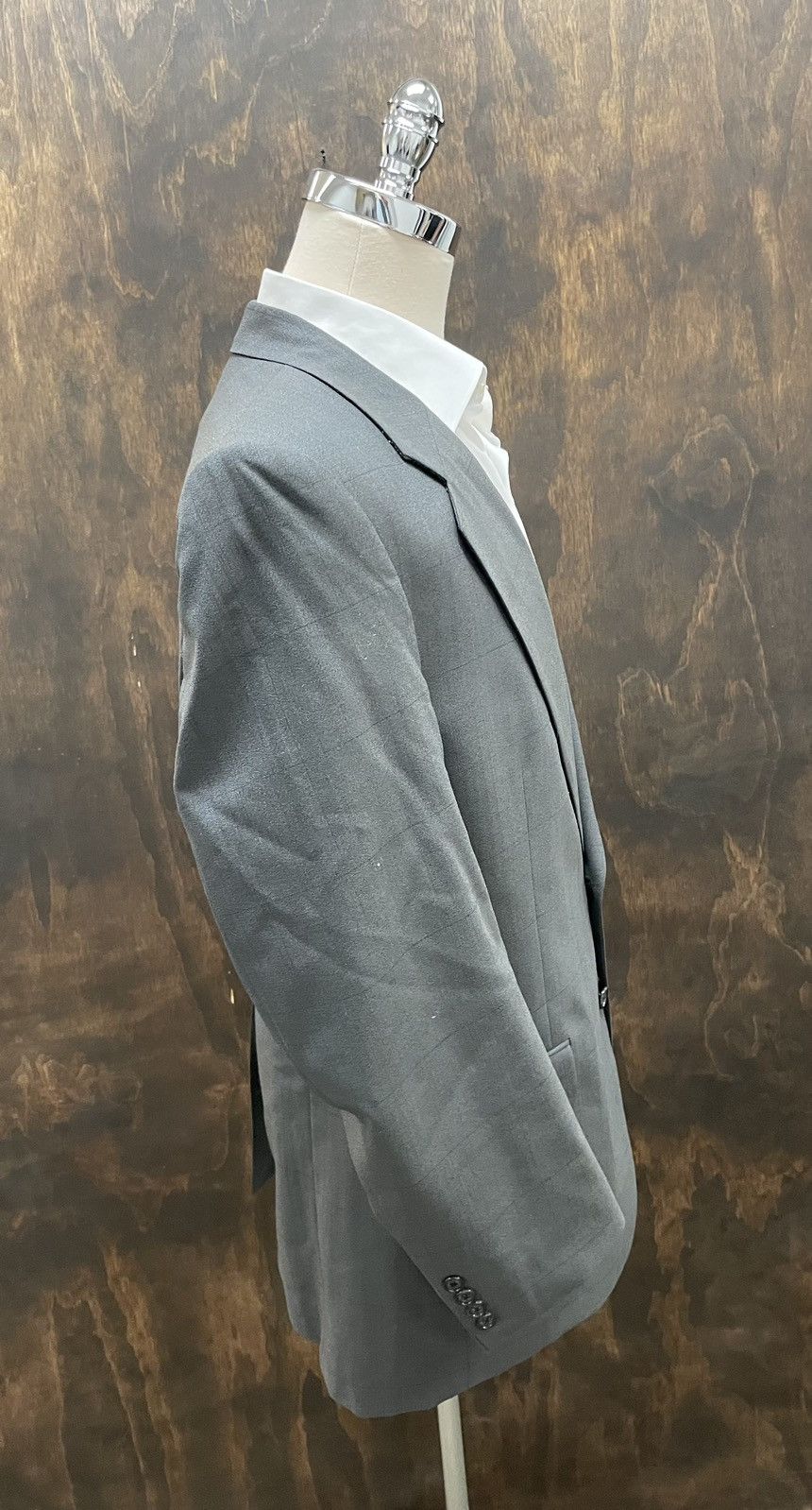 Burberry × Vintage Windowpane Check Wool Suit Size 42R - 6 Thumbnail