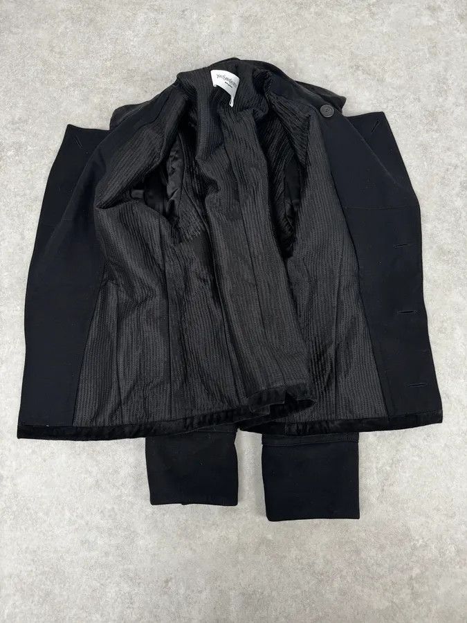 Yves Saint Laurent 2000s Yves Saint Laurent Black Classy Caban Jacket Size 42R - 9 Thumbnail