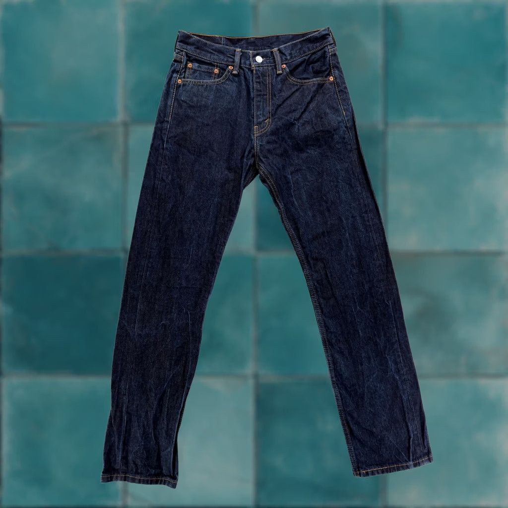 Levi's Levis 505 Jeans Mens 30x32 Blue Dark Wash Regular Straight Cotton Denim Pants Size US 30 / EU 46 - 1 Thumbnail