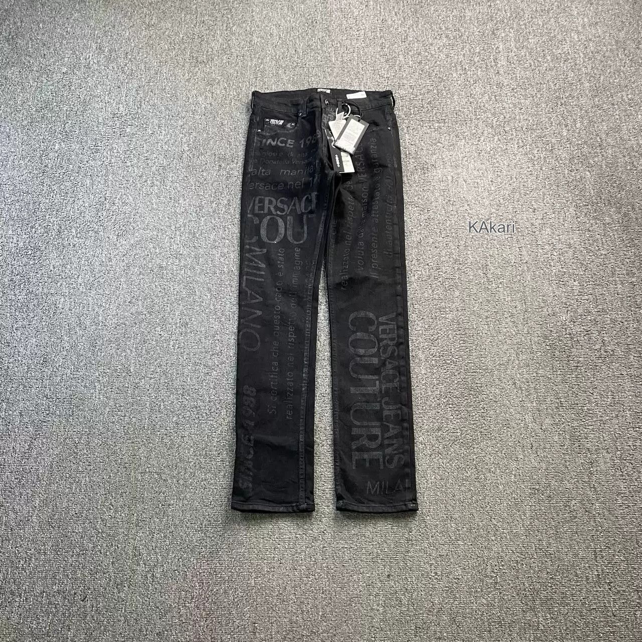Versace Versace Black Logo Jeans Size US 30 / EU 46 - 1 Thumbnail